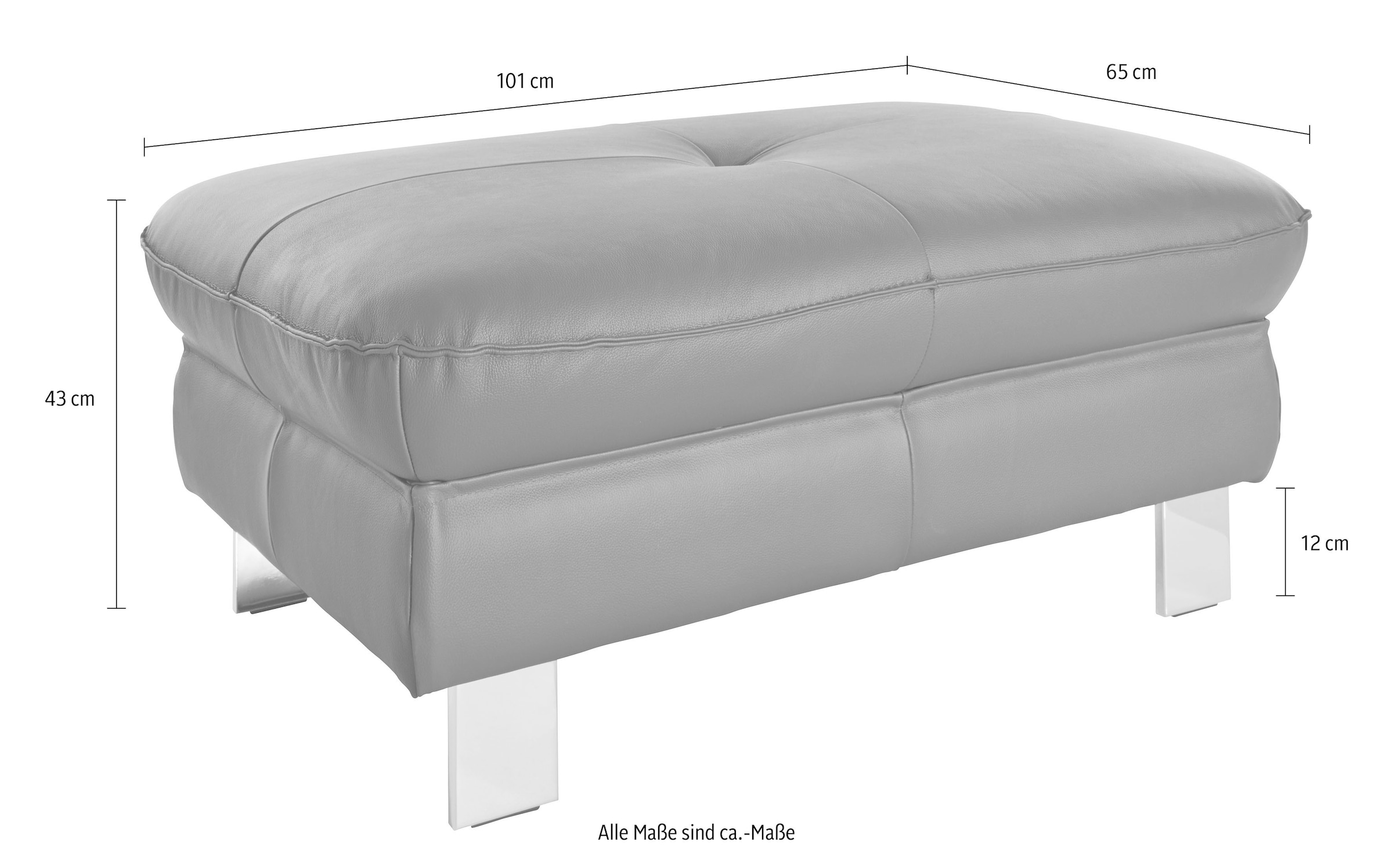 COTTA Hocker »Driver« mit edlen Metallfüssen