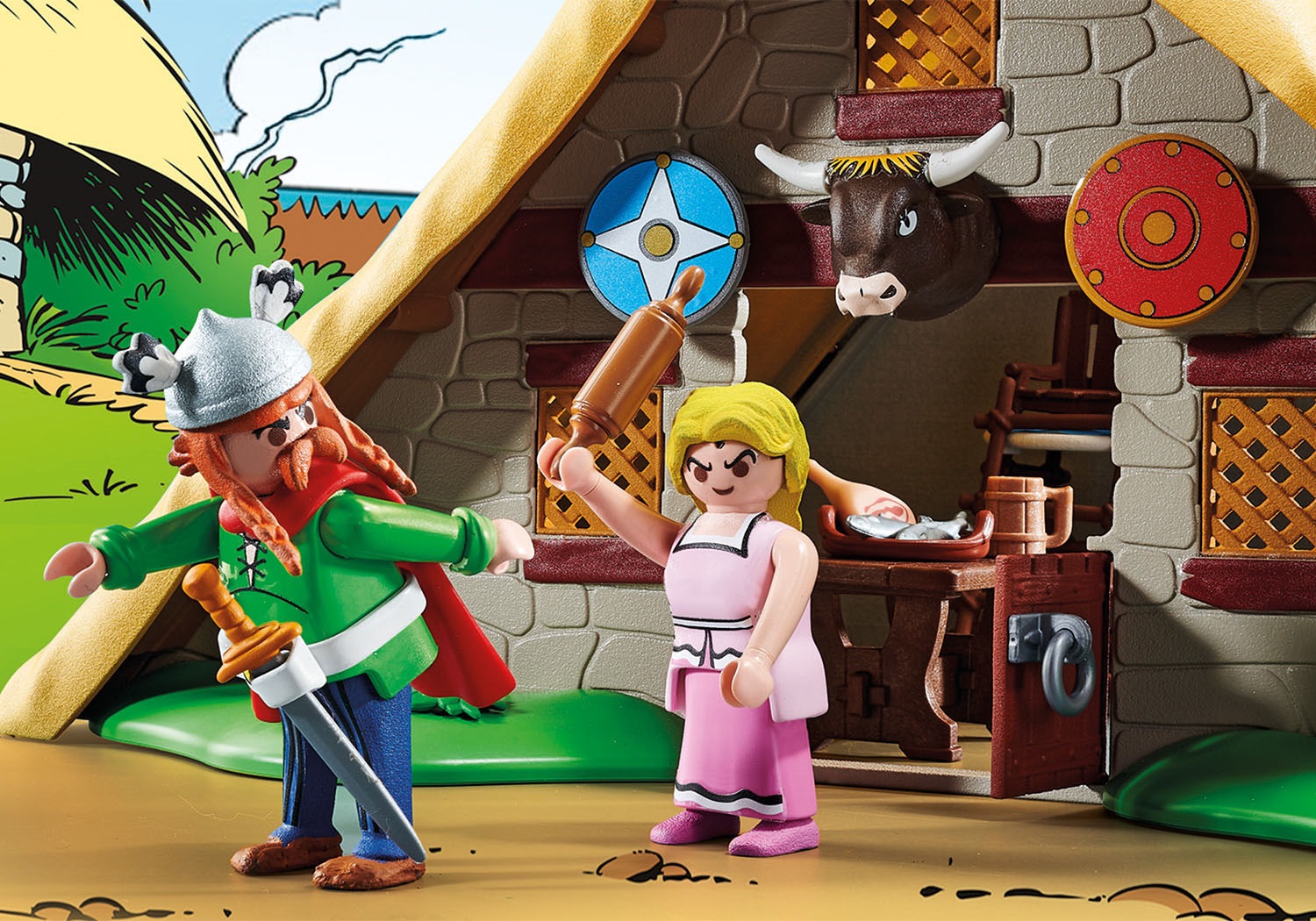 Playmobil® Konstruktions-Spielset »Hütte des Majestix (70932), Asterix«, (110 St.), Made in Germany