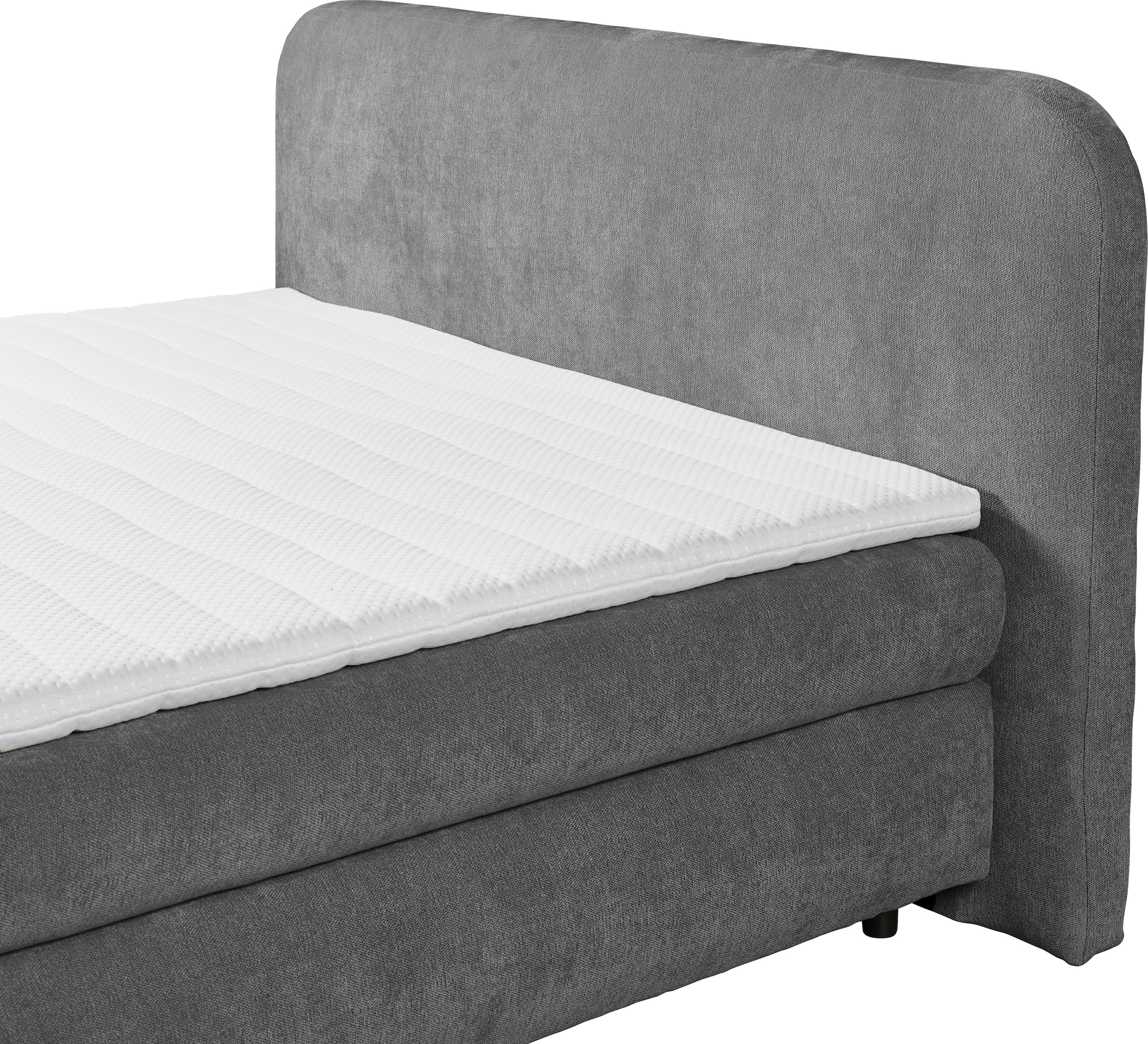 ED EXCITING DESIGN Lit boxspring »ELBRUS in der Breite 180cm, inkl. Topper« disponible en plusieurs couleurs