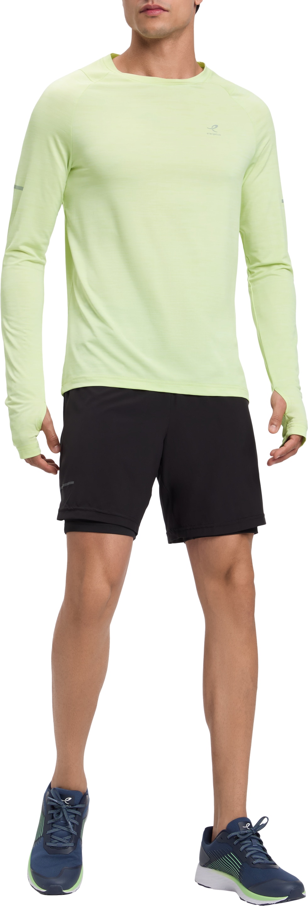 Energetics T-shirt de course »HE.-LANGARMSHIRT AILO LS M« avec inserts en mesh respirant