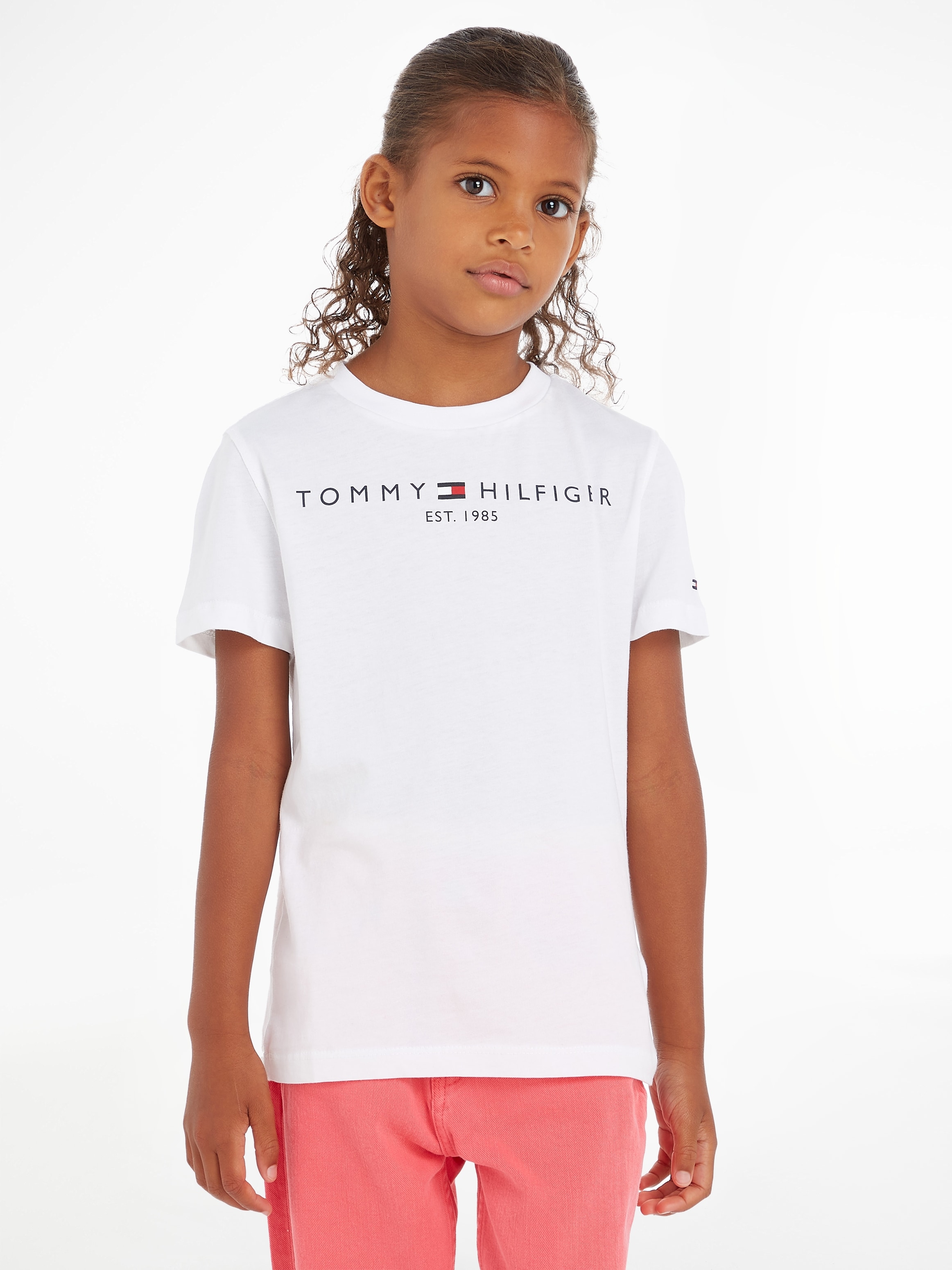 Tommy Hilfiger Rundhalsshirt »ESSENTIAL SWEATPANTS«, mit Tommy Hilfger Logo-Schriftzug