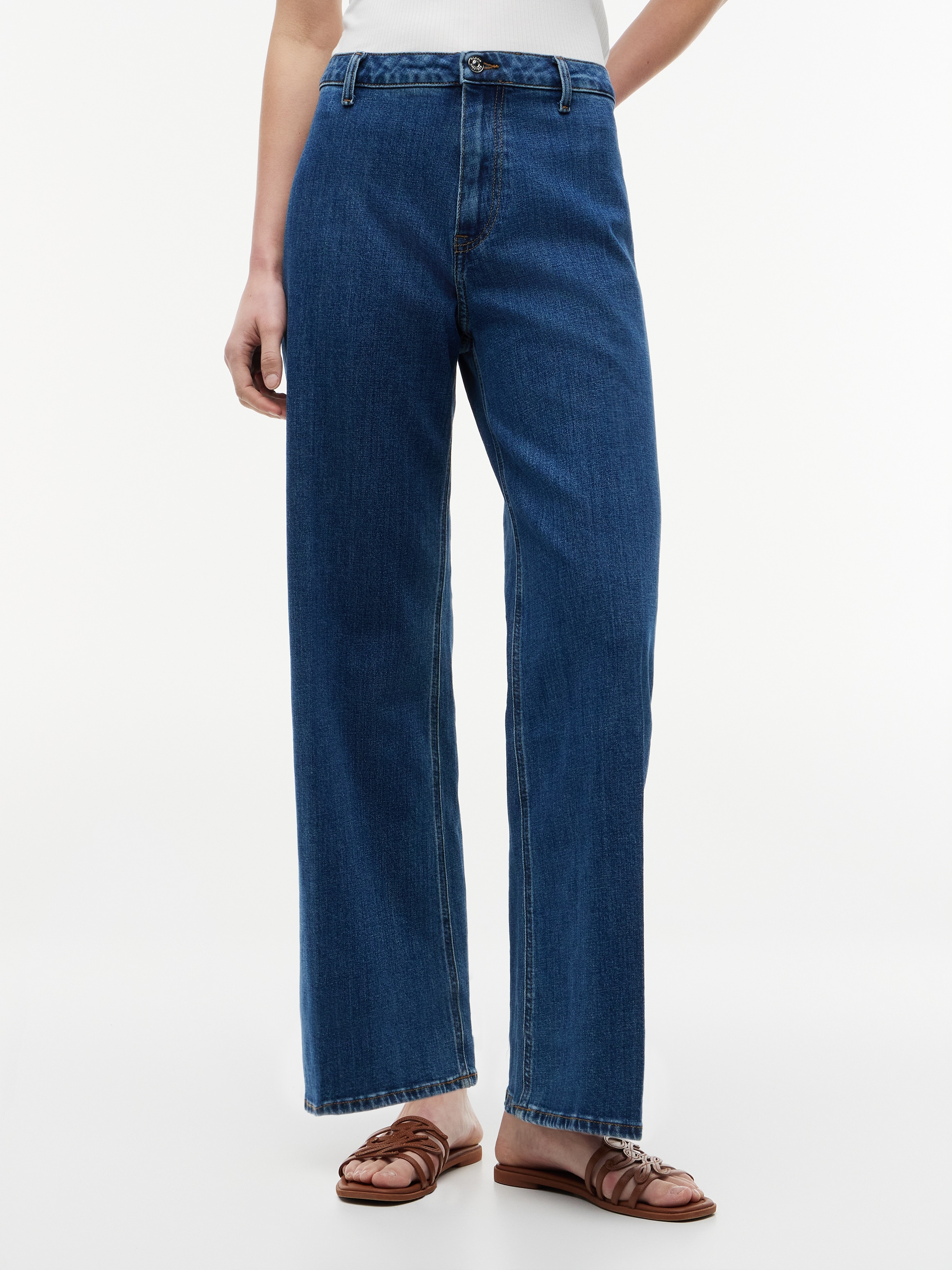 Image of Tommy Hilfiger High-waist-Jeans "WIDE LEG RIAN HW ANKLE" Baumwollmischung, lässig geschnitten, High Waist