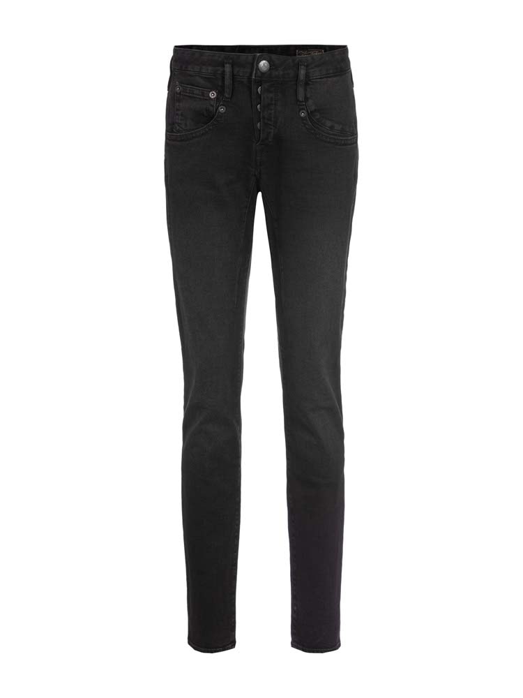 Herrlicher Boyfriend-Jeans »Shyra Long Recycled Denim Black Stretch«