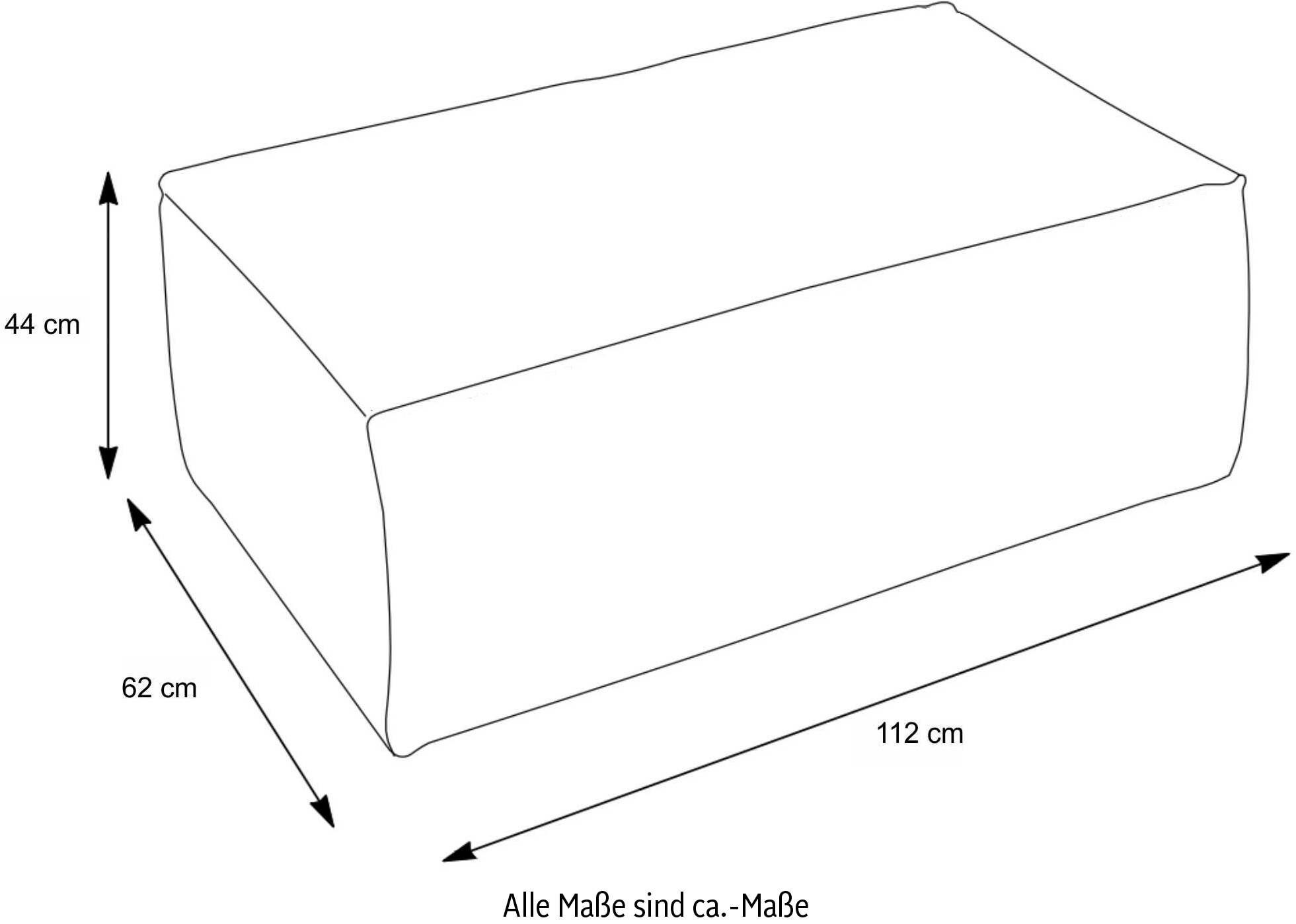 andas Hocker »BAKELS«, passende Ergänzung zum Ecksofa BAKELS, in 3 Farben lieferbar