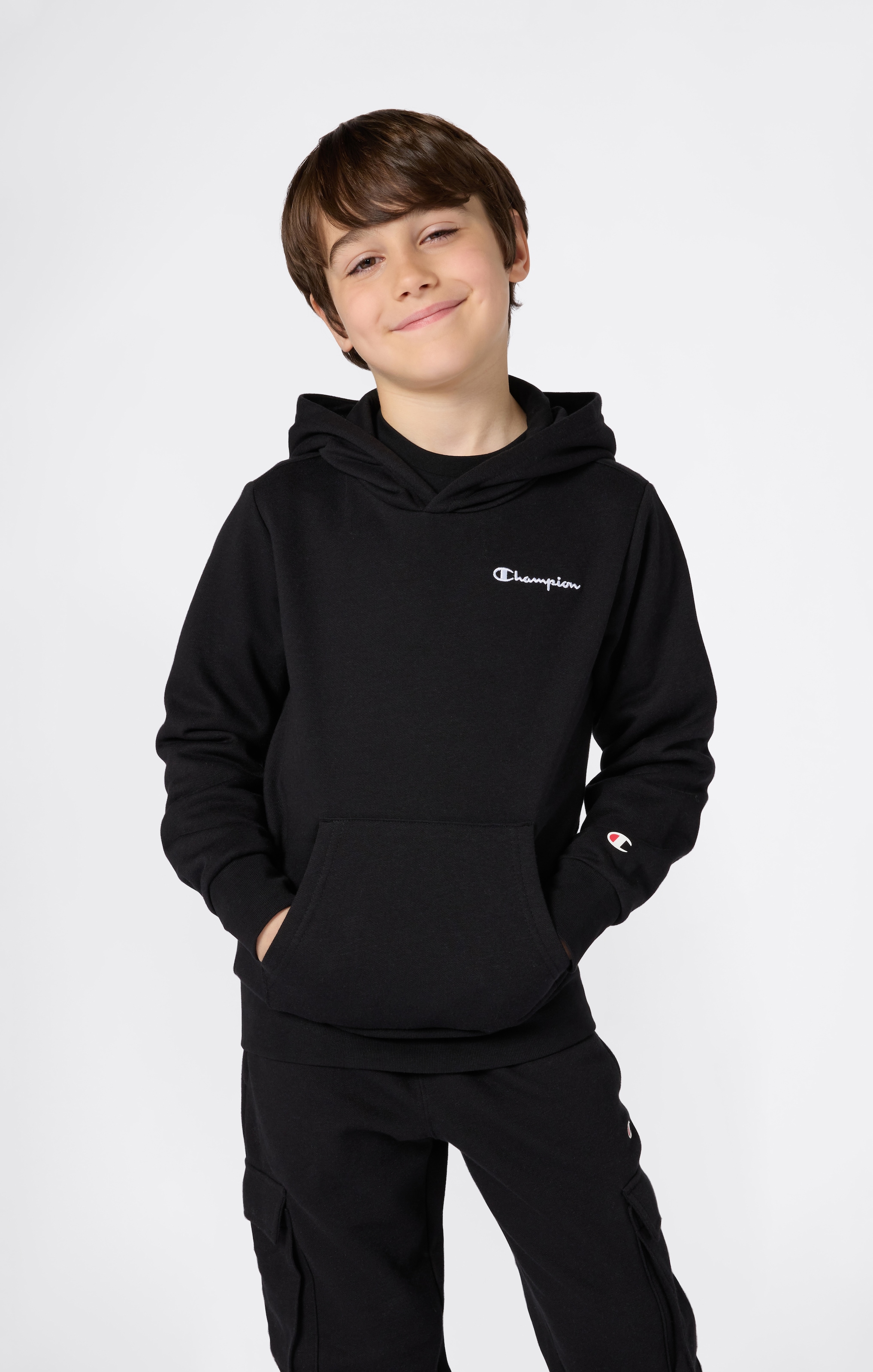 Image of Champion Kapuzensweatshirt "SPORTWEAR HOODIE Standard Fit", mit Kängurutasche, aus Baumwolle und Polyester