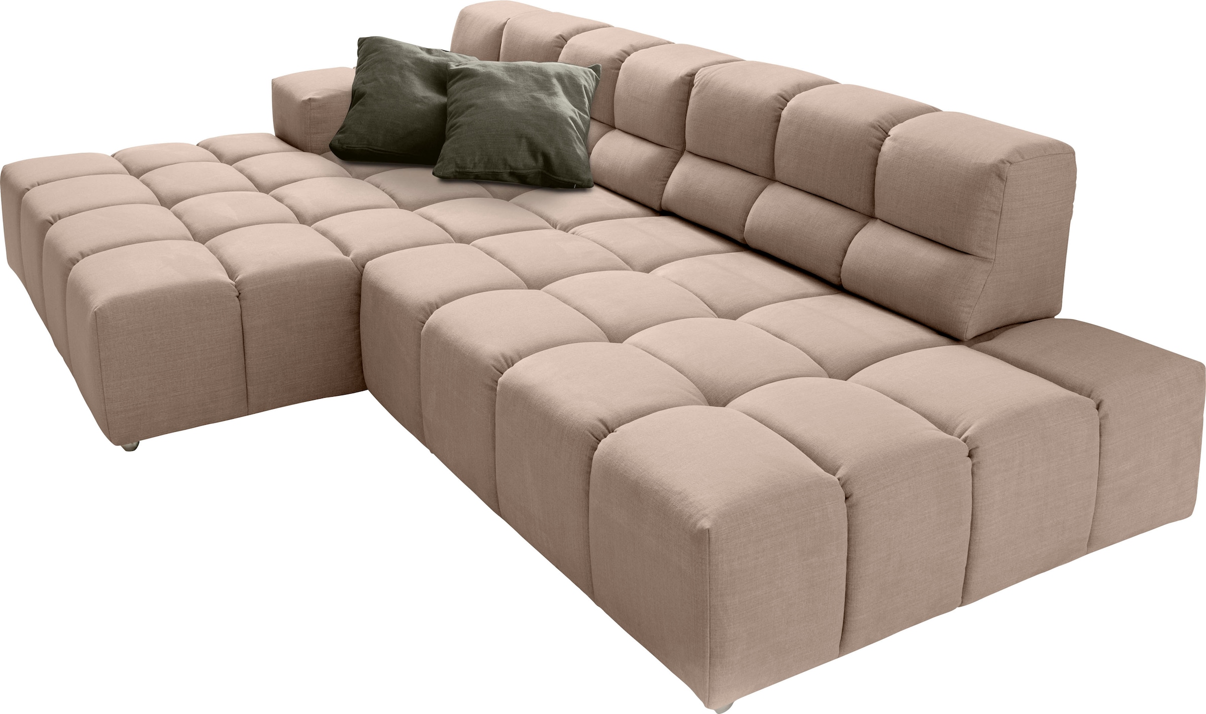 designwerk Ecksofa »Temple, Designsofa trifft hohen Sitzkomfort, L-Form« mit Sitztiefenverstellung