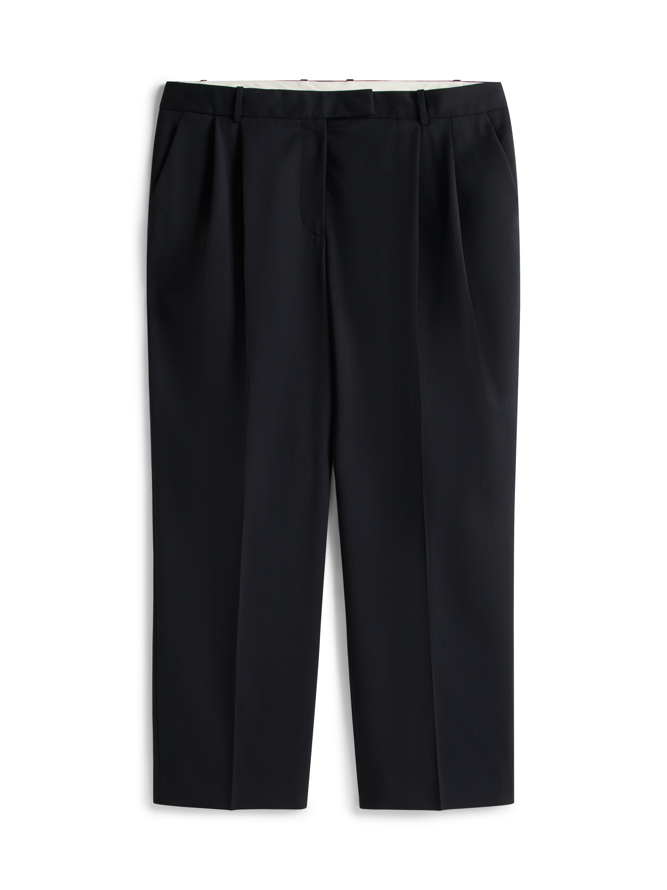 Tommy Hilfiger Curve Pantalon en tissu »CRV TIMELESS WOOL STR PLEAT PANT«  En grandes tailles, avec laine
