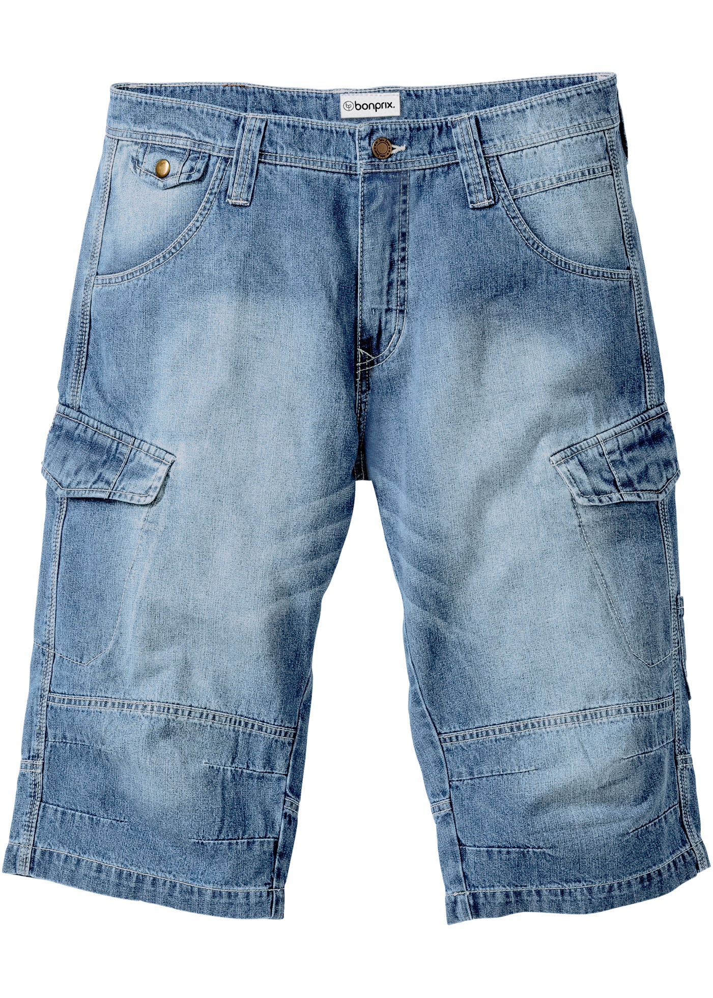 bonprix Bermuda  aus Baumwolle, Relaxed Fit, im Denim-Look