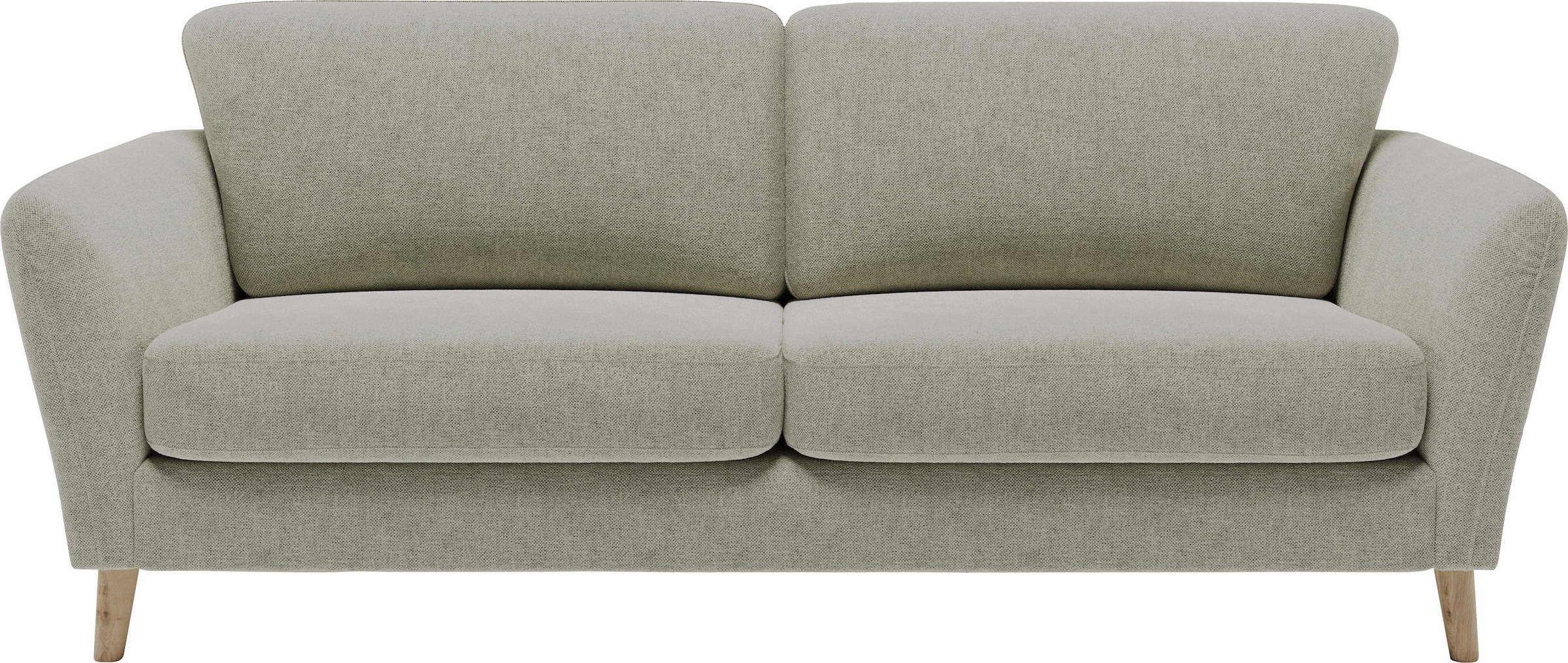 Home affaire 3-Sitzer »MARSEILLE 3er Sofa 206 cm, Cord, Flachgewebe, Struktur, Webstoff«, Massivholzbeine Eiche, Landhausstil, Wellenunterfederung