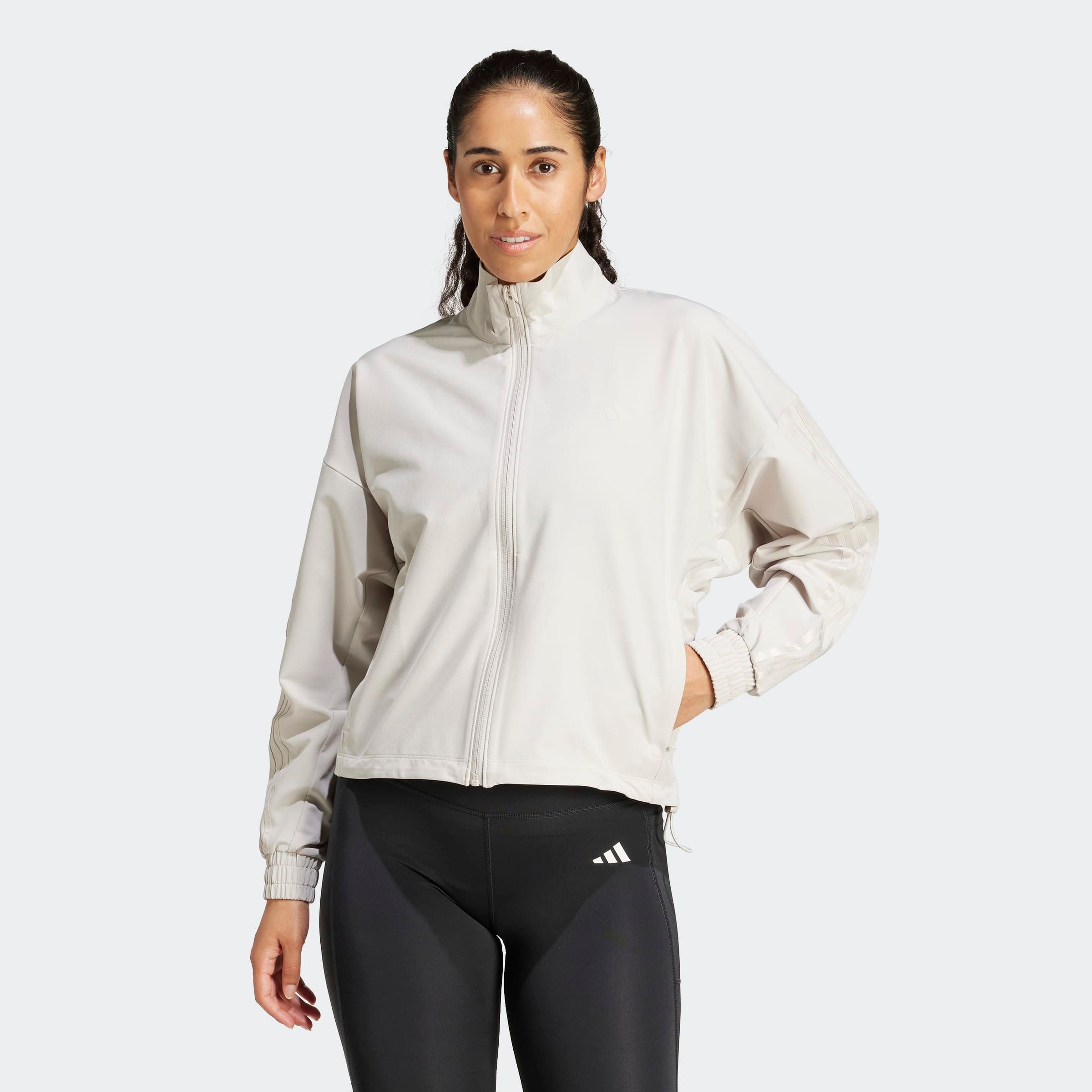 Image of adidas Performance Blouson "PACER ALL GYM TONAL 3-STREIFEN WOVEN" leichte Trainingsjacke