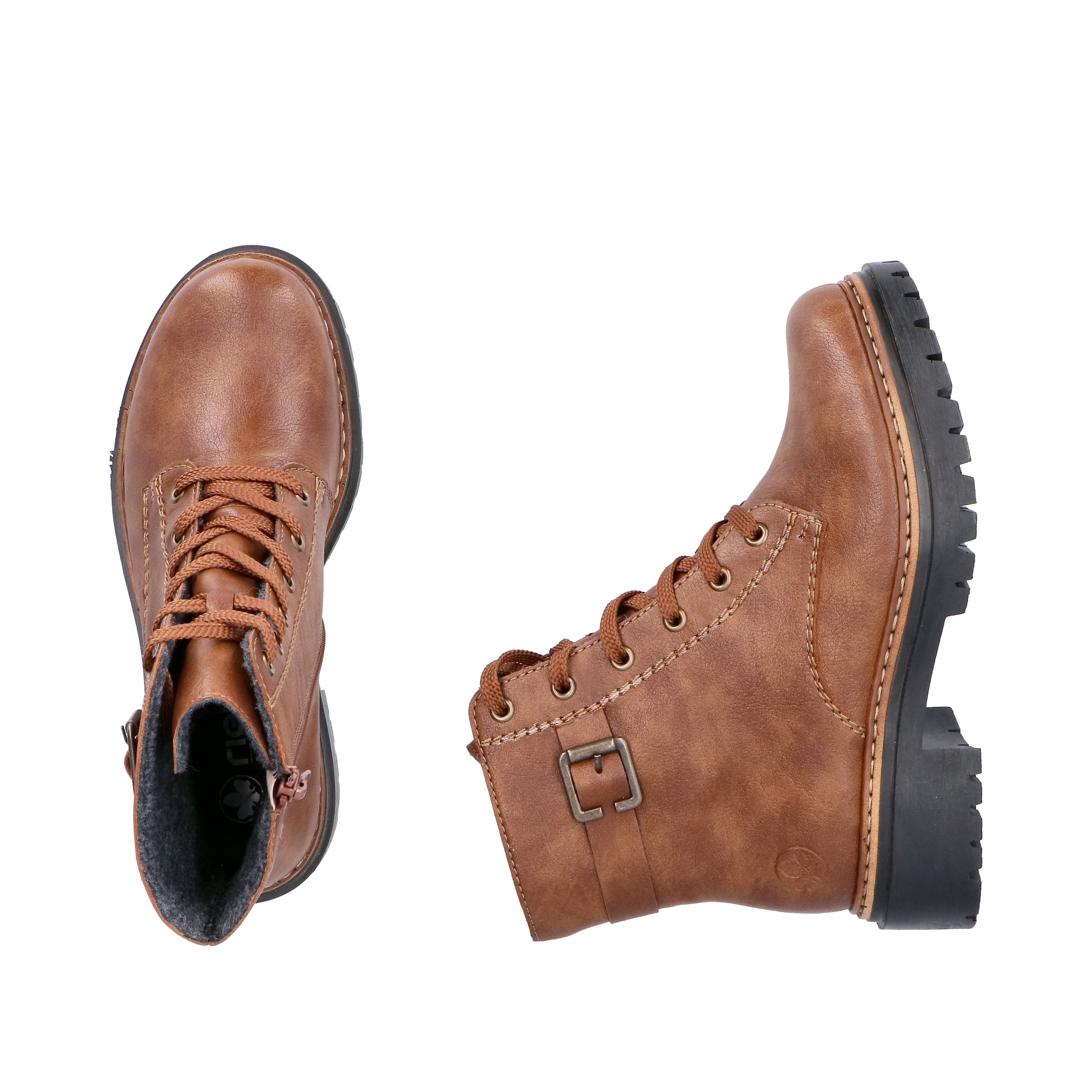 Rieker Bottines à lacets  bottes d'hiver, boots avec couture contrastée