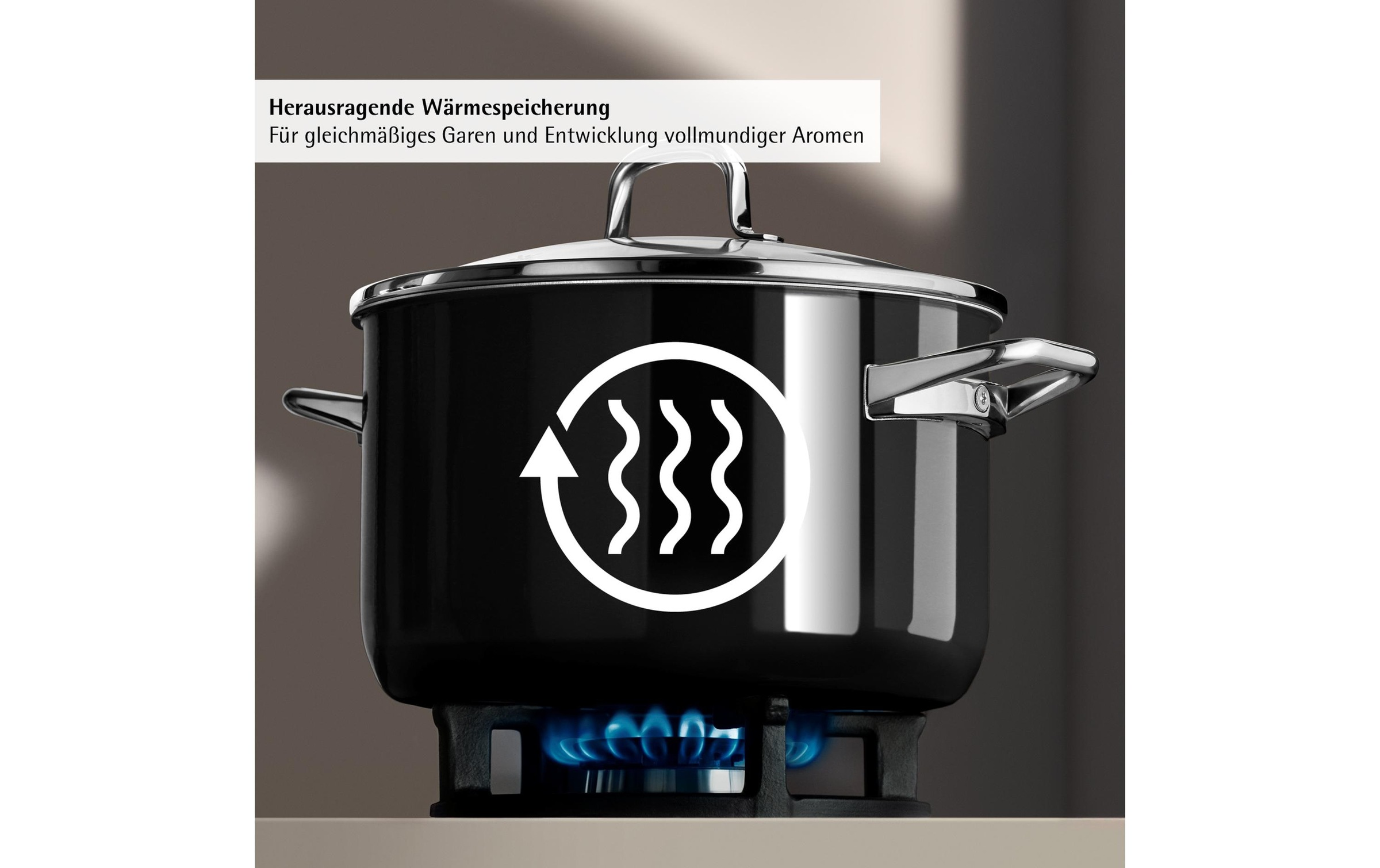 WMF Set de casseroles »Fusiontec Essential Pro« Ensemble, 7 tlg. Acier inoxydable | Verre