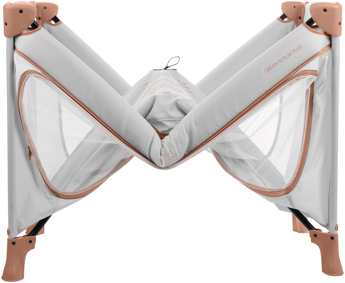 Hauck Lit de voyage pour bébé »Dream N Play Plus, Dusty Cork« Vorderausstieg