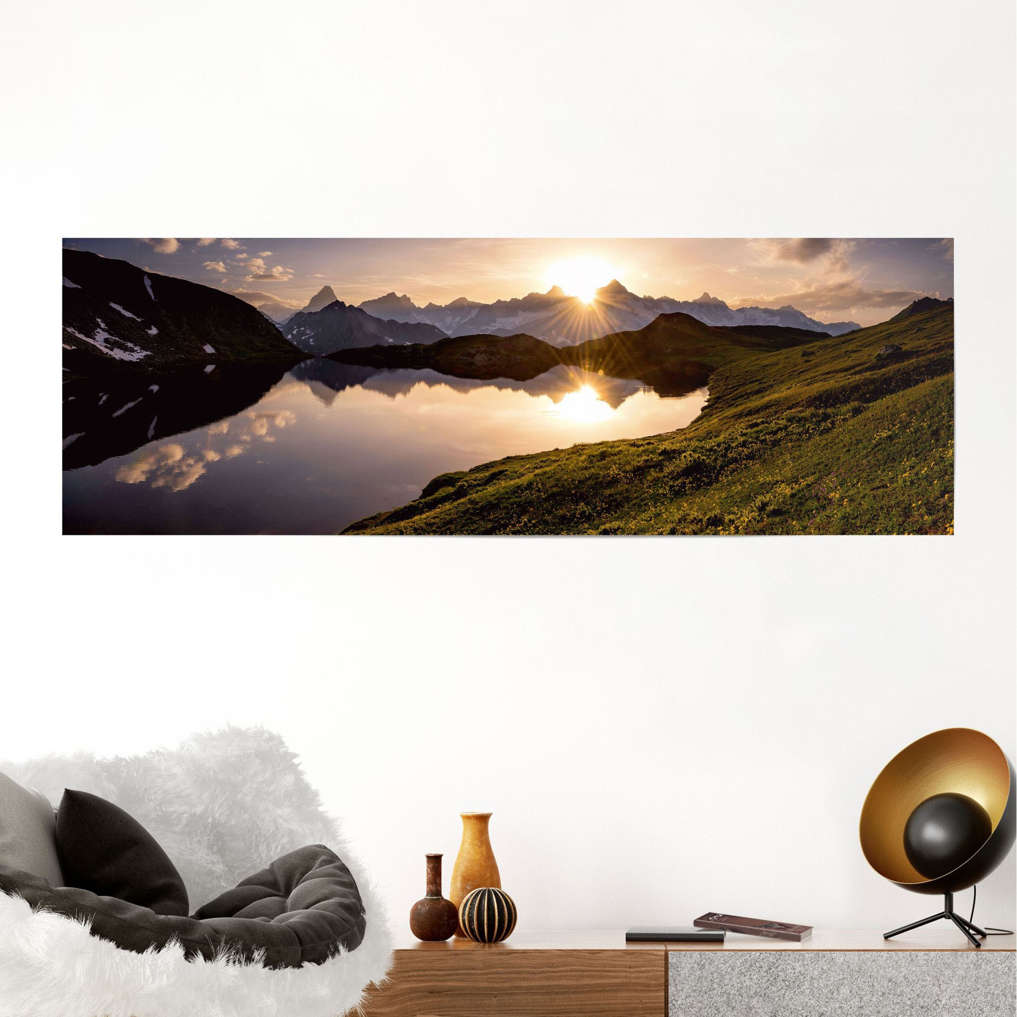 Reinders Poster "Bergsee Sonnenuntergang" 1 Stk. tlg.