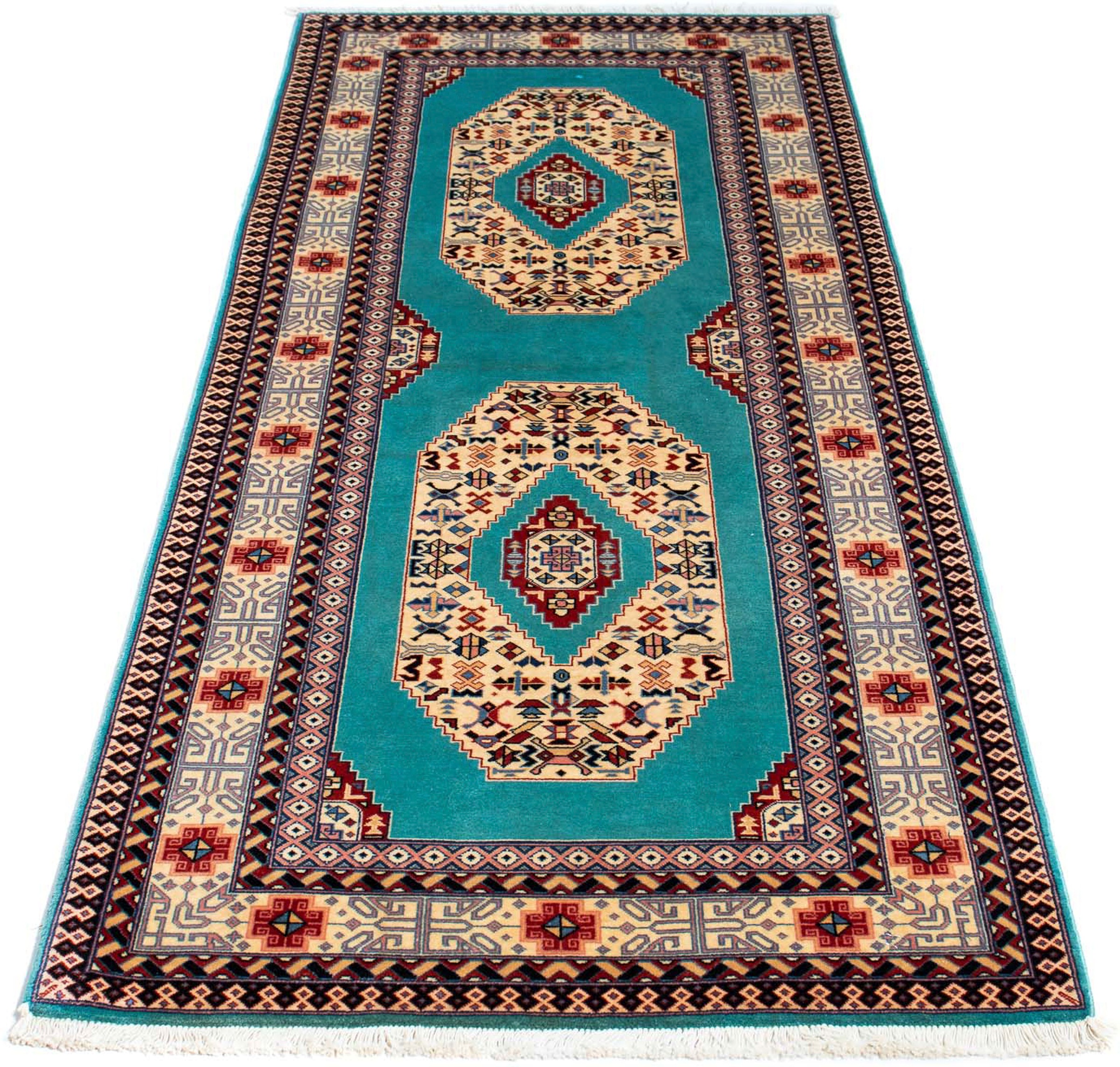 Image of morgenland Orientteppich »Perser - Täbriz - Royal - 190 x 75 cm - blau«, rechteckig, 7 mm Höhe, Wohnzimmer, Handgeknüpft, Einzelstück mit Zertifikat bei Ackermann Versand Schweiz