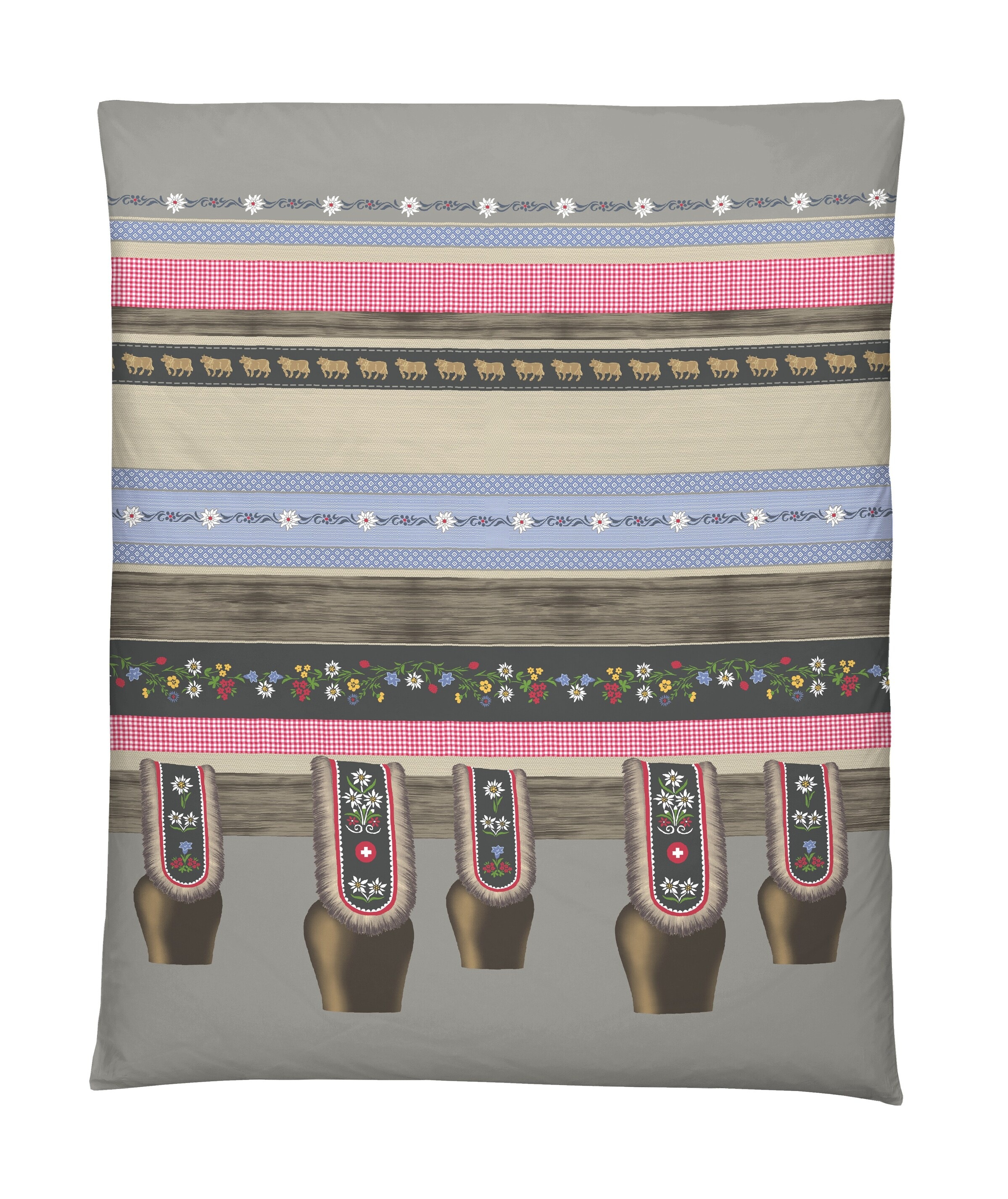 HOME FASHION Housse de couette »Kuhglocken, 100 % Baumwoll-Satin«