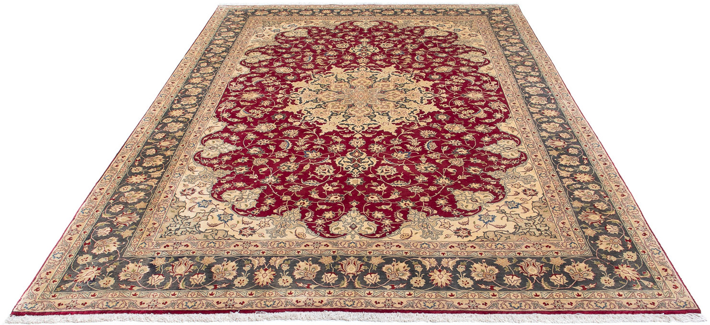 Image of morgenland Orientteppich »Perser - Täbriz - Royal - 300 x 202 cm - dunkelrot«, rechteckig, 7 mm Höhe, Wohnzimmer, Handgeknüpft, Einzelstück mit Zertifikat bei Ackermann Versand Schweiz