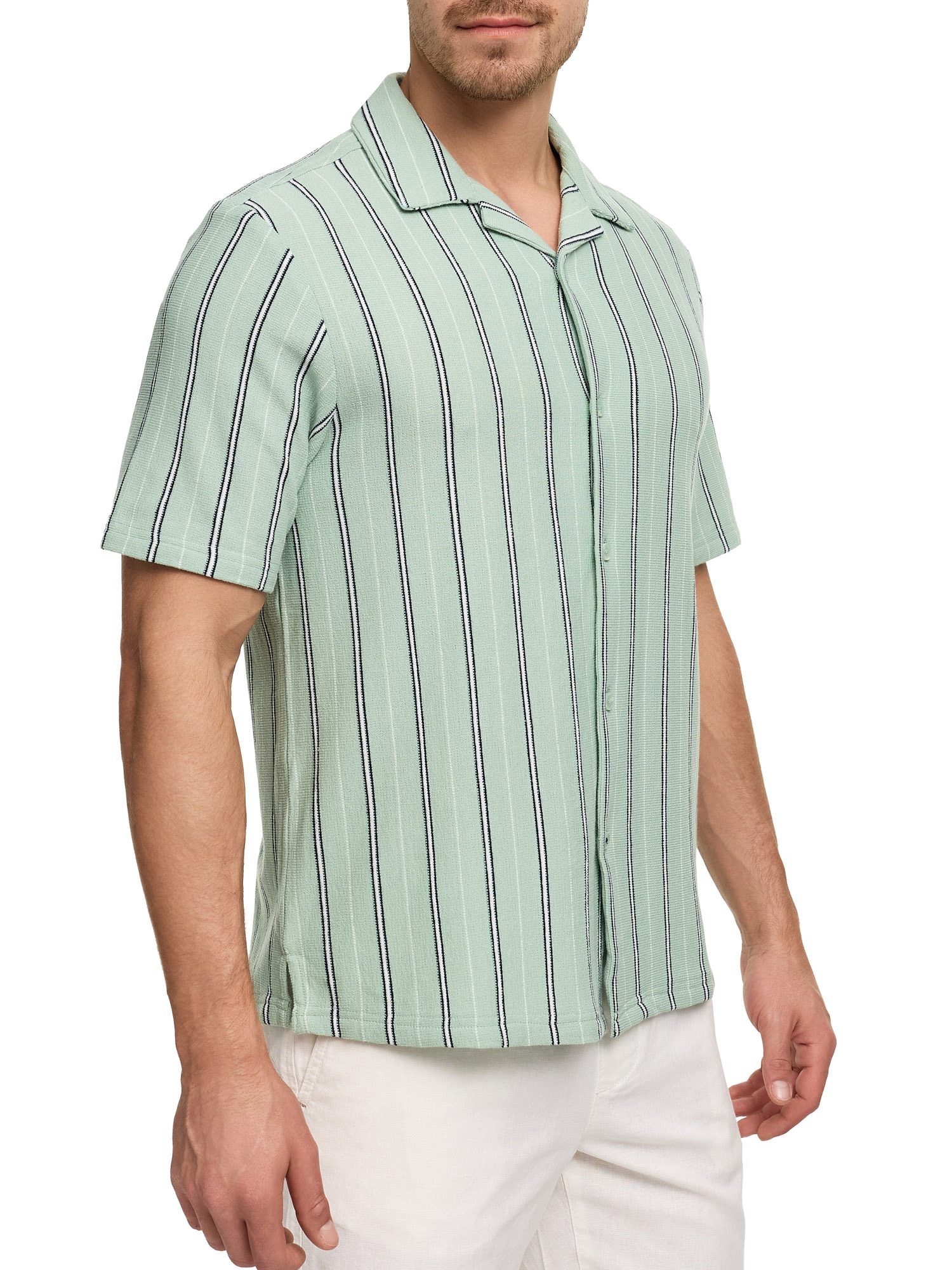 Indicode Chemise à manches courtes »INShitake«