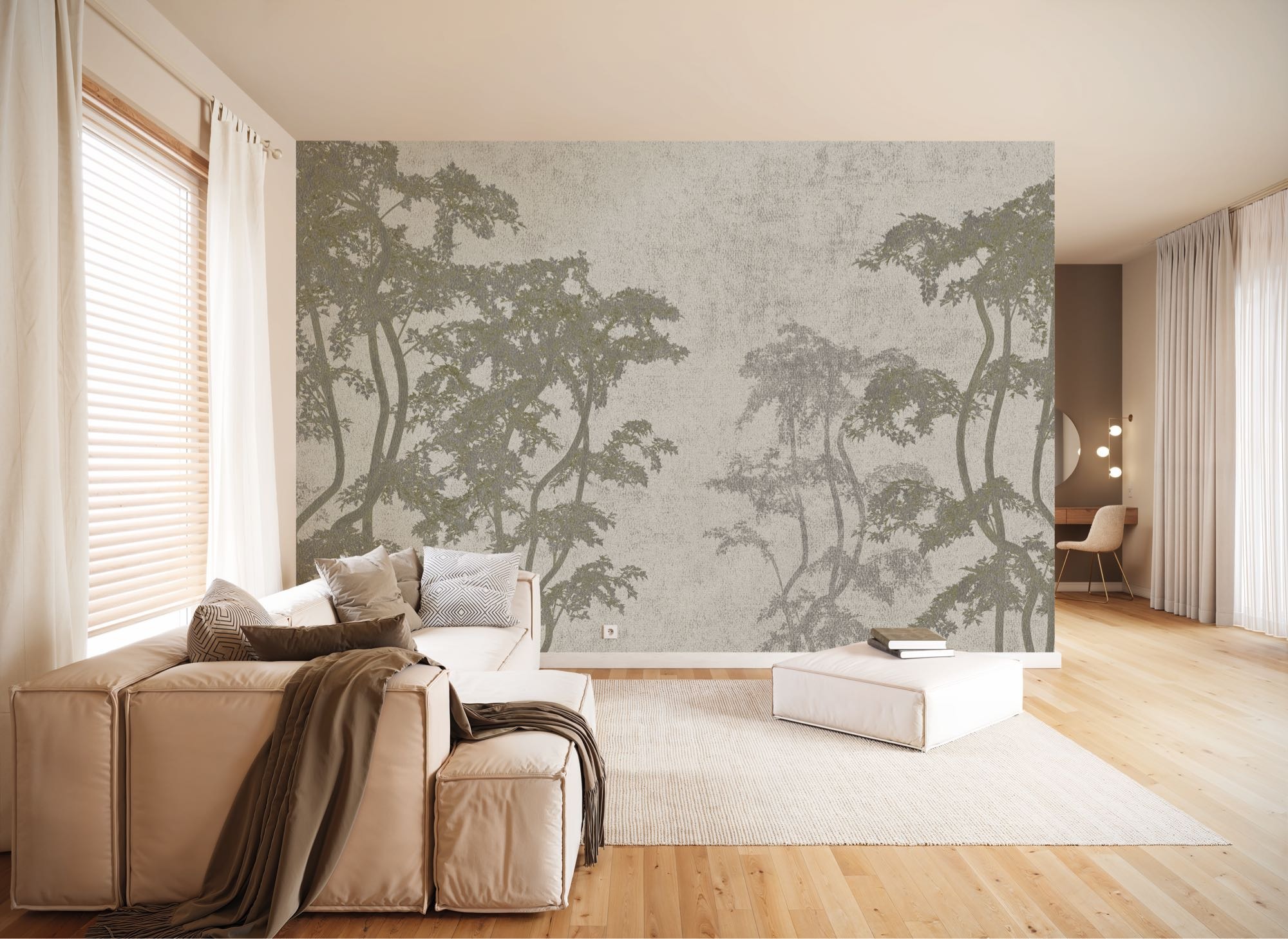 Image of Komar Fototapete "Vlies Fototapete - Dancing Trees - Grösse 350 x 250 cm" Motiv bedruckt glatt
