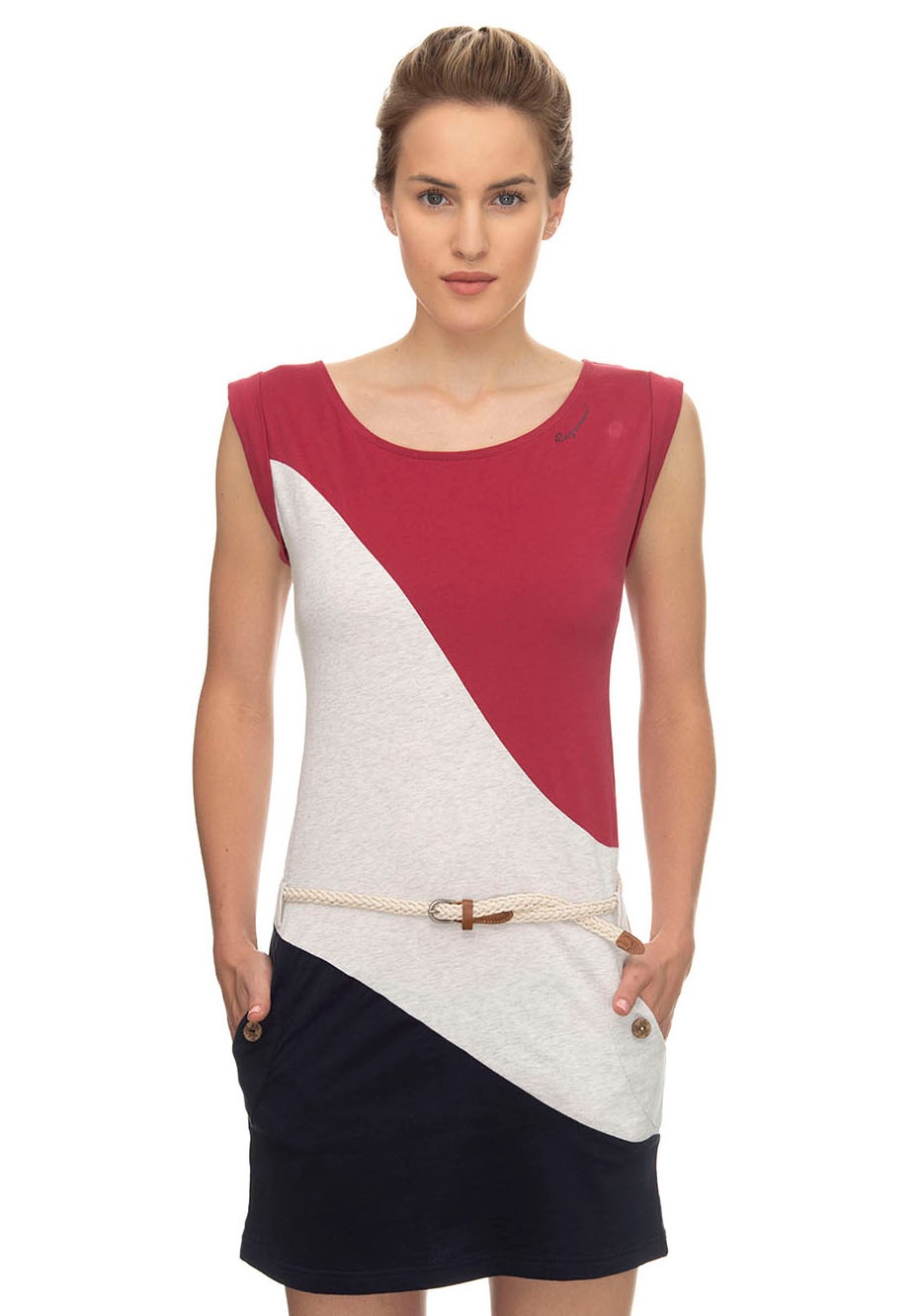 Image of Ragwear Shirtkleid »TAG BLOCK«, (2 tlg., mit abnehmbarem Gürtel), Colorblocking bei Ackermann Versand Schweiz