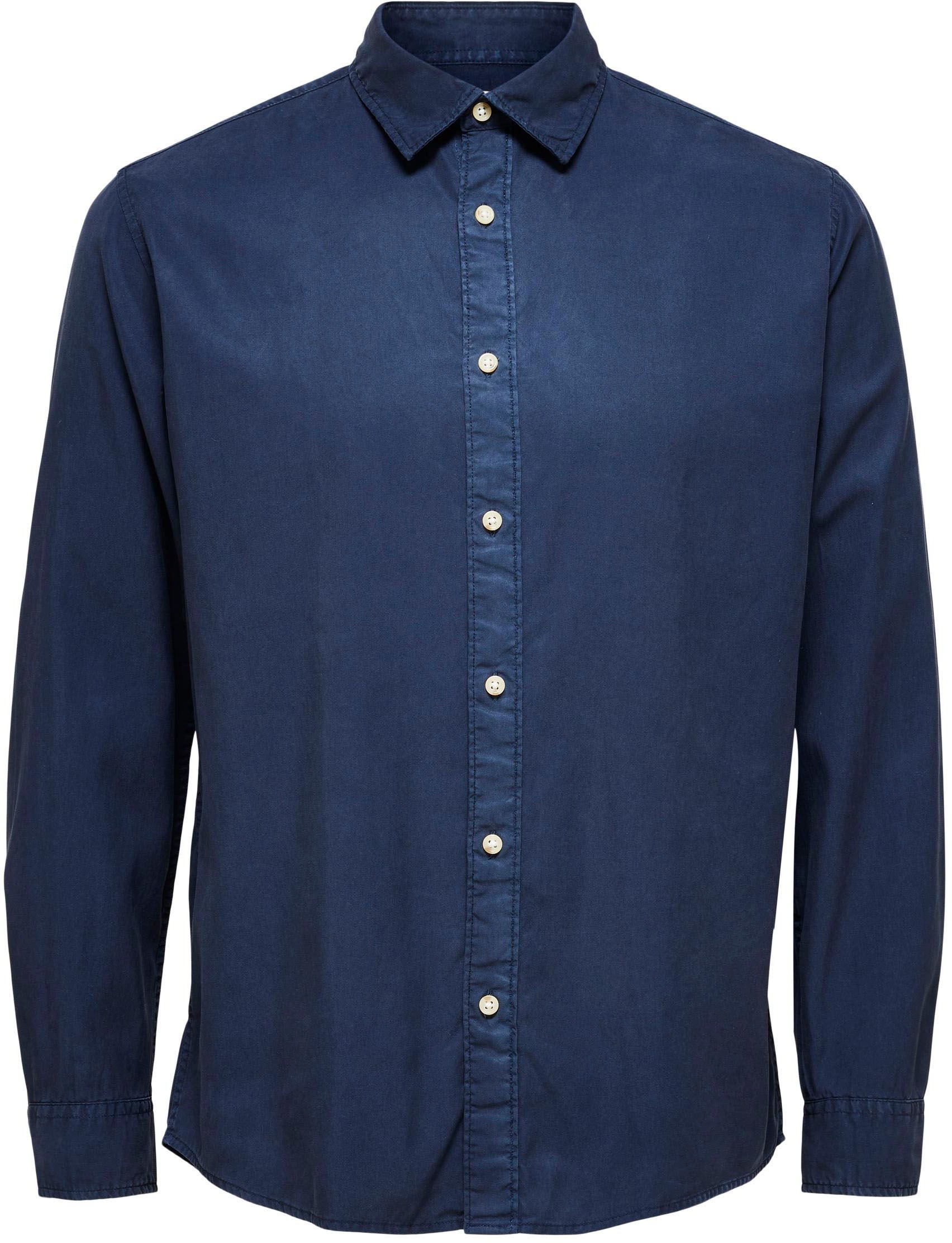 SELECTED HOMME Langarmhemd »SLHREGPASTEL-LINEN SHIRT LS W«