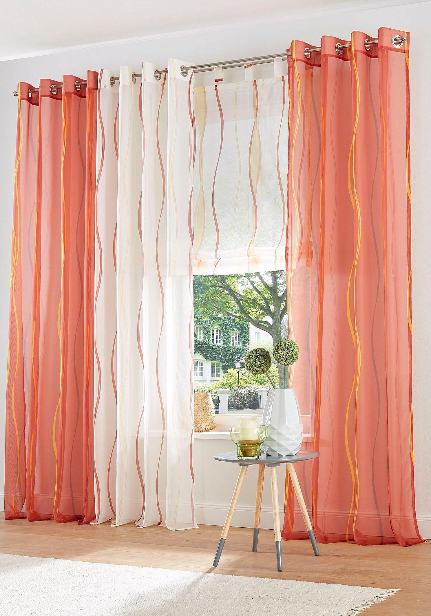 ♕ my home Raffrollo Transparent, Schlaufen, versandkostenfrei auf mit »Dimona«, Voile, Polyester