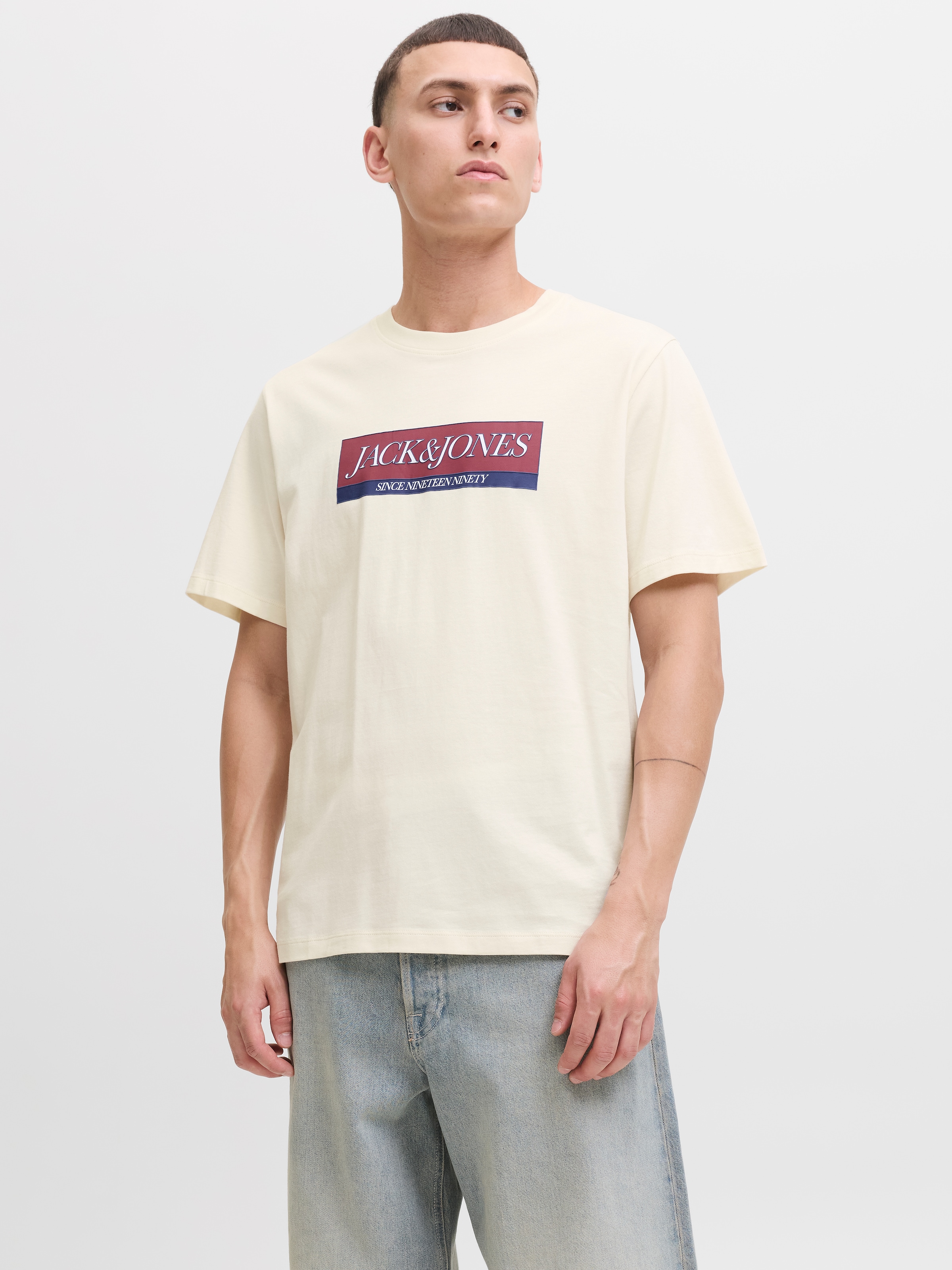 Jack & Jones T-Shirt »JORINWOOD BLOCK BRANDING TEE SS CN«