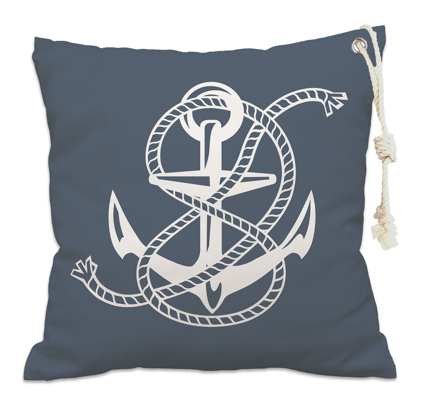 queence Coussin décoratif »Maritimer Anker Sylt« Coussin d'extérieur avec œillet et cordon épais en tissu