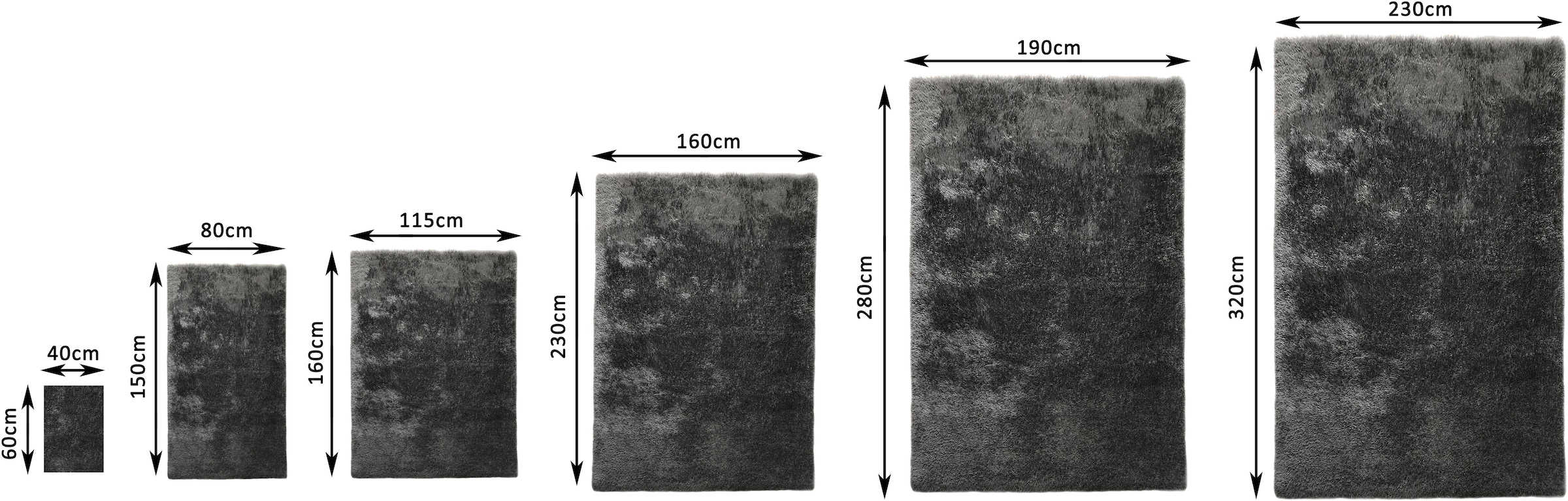 GOODproduct Tapis à poils longs »Micro Shaggy, aus weicher Mikrofaser« Rectangulaire 53 mm Höhe weich, flauschig, Uni-Farben, Wohnzimmer, Schlafzimmer, Kinderzimmer