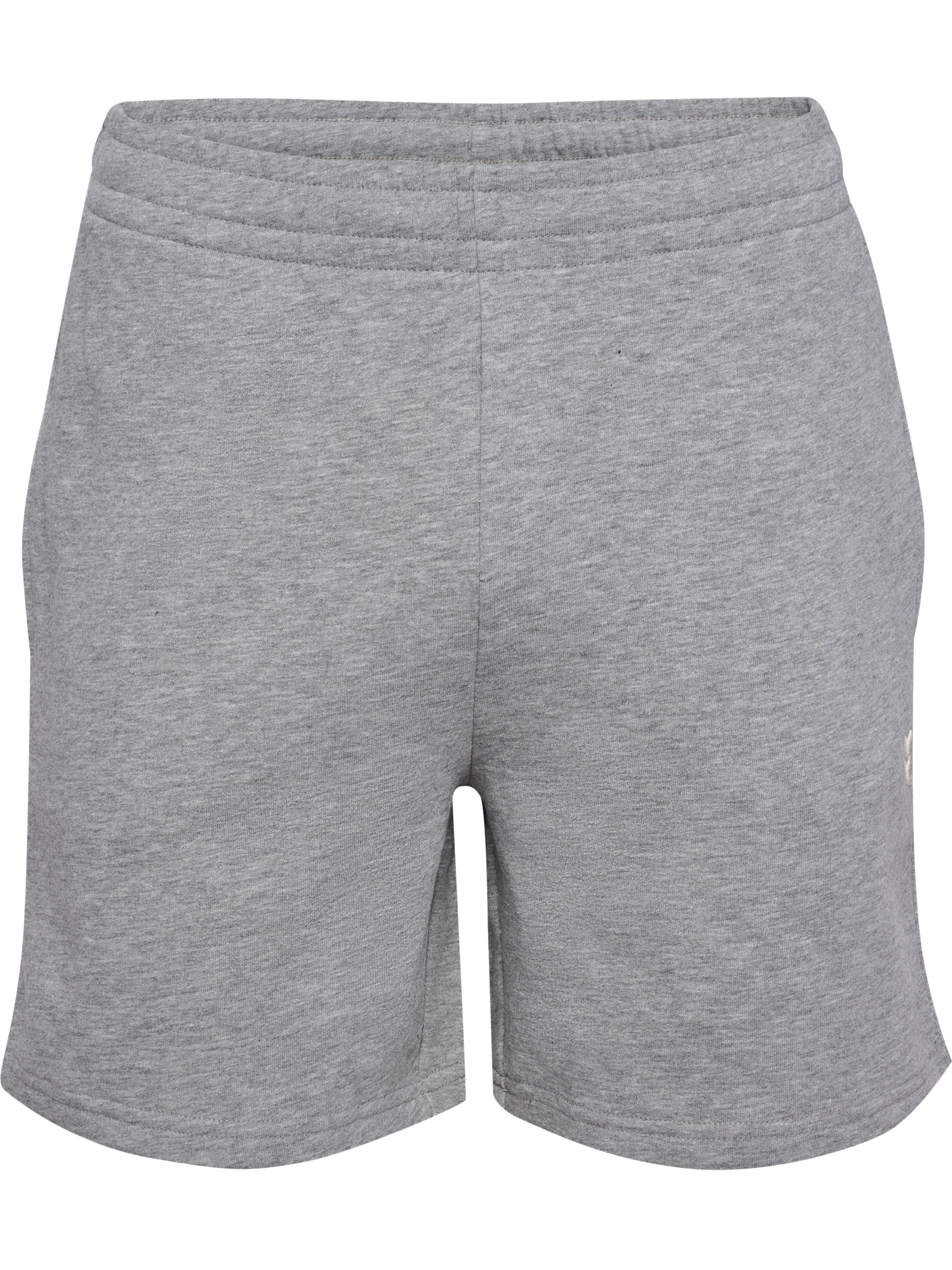 Image of hummel Shorts "HMLPULSE SWEAT SHORTS" mit gesticktem Chevron-Logo, aus Baumwolle, Polyester und Viskose