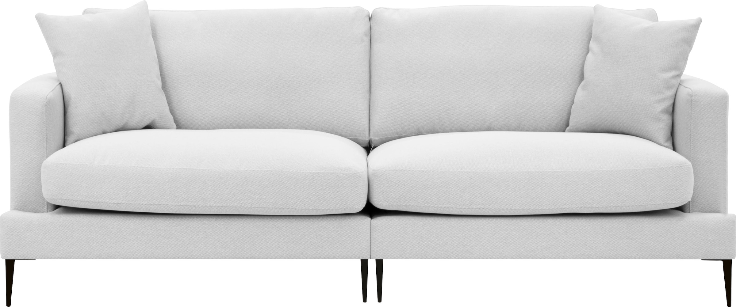 Leonique 2-Sitzer »Cozy elegantes Designsofa, Masse B/T/H: 151/97/80 cm«, mit losen Kissen und Metallbeinen