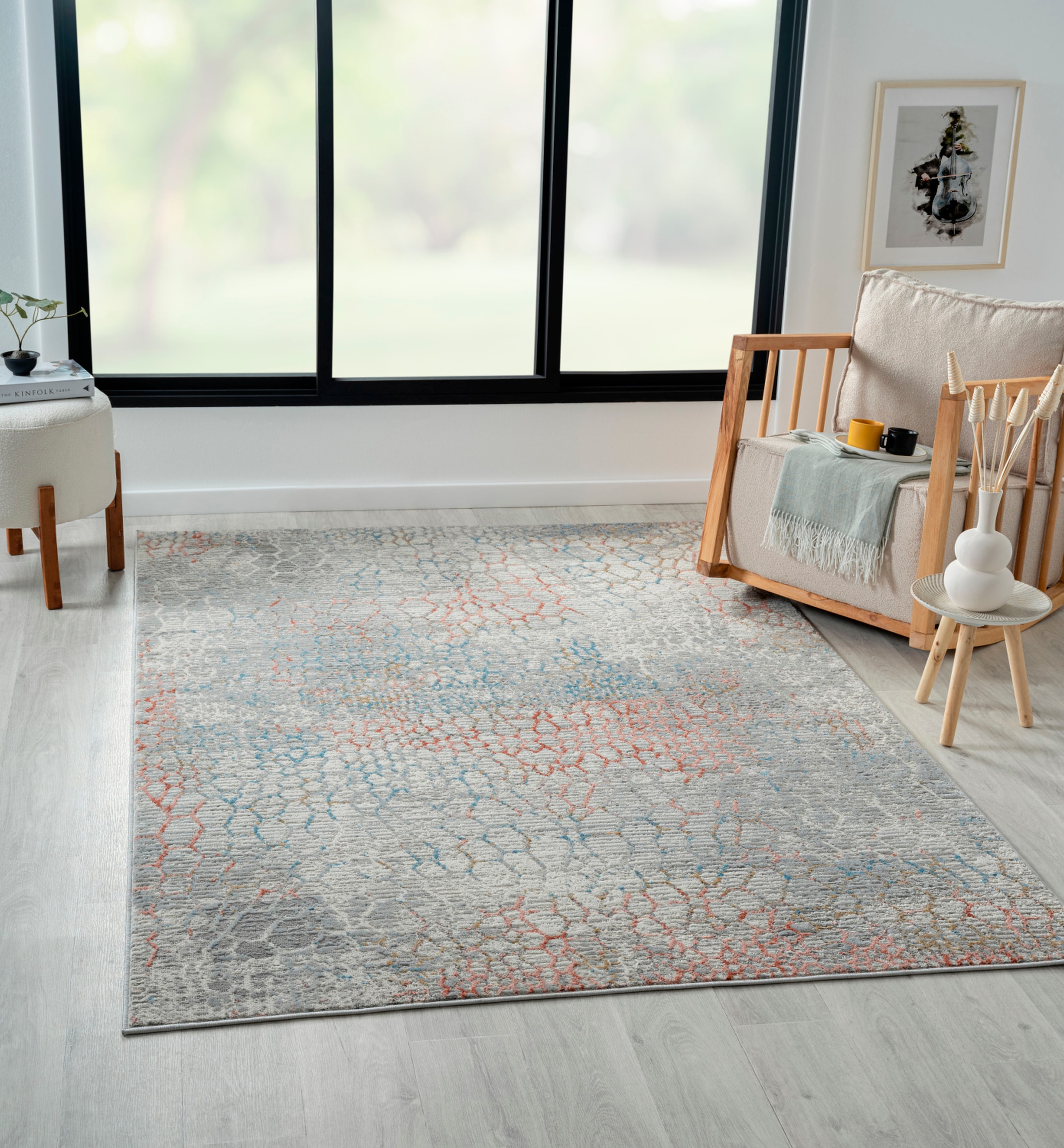 Image of Myflair Möbel & Accessoires Teppich "My Look" rechteckig 8 mm Höhe Kurzflor, Ethno-Design, besonders weich durch Microfaser