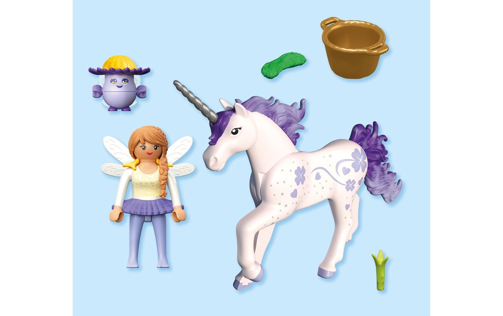 Playmobil® Jeu de construction »Sammeleinhorn, Glückslavendel mit Fee (71843), Princess Magic«