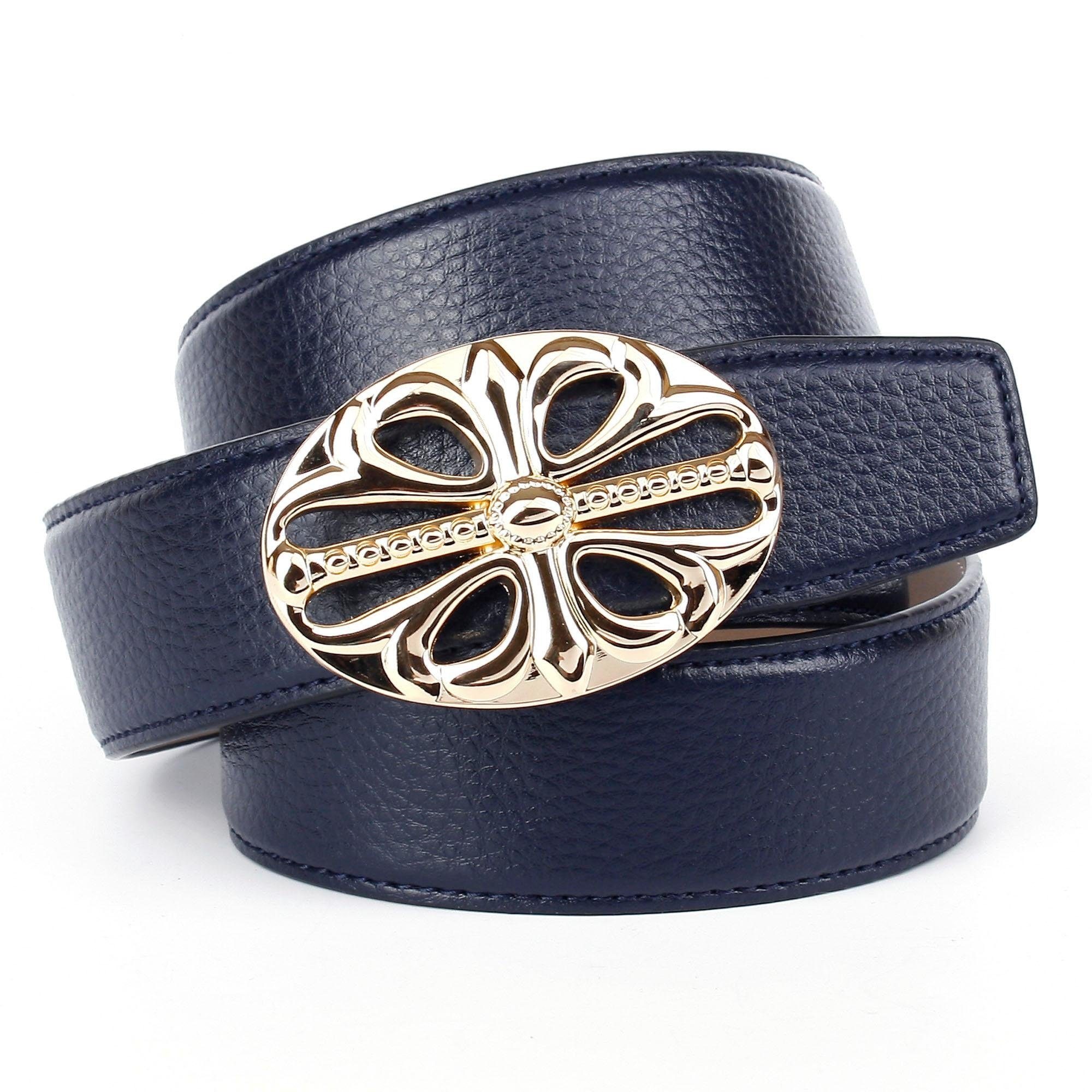 Image of Anthoni Crown Ledergürtel, in dunkelblau mit Unterführung und glänzender Schliesse bei Ackermann Versand Schweiz