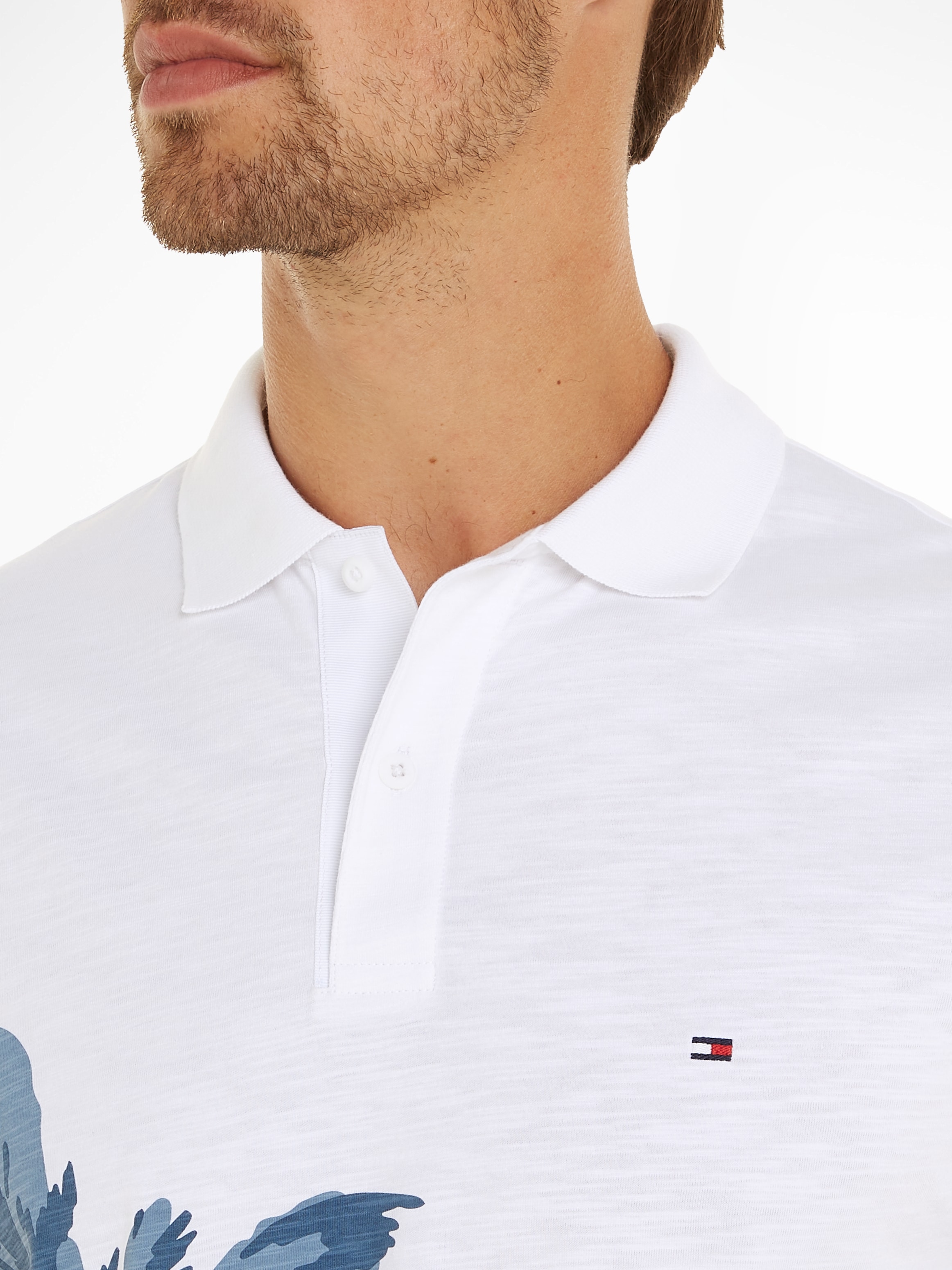 Tommy Hilfiger Poloshirt »PALM PLACEMENT PRINT REG POLO«, kontrastreicher Palmenprint