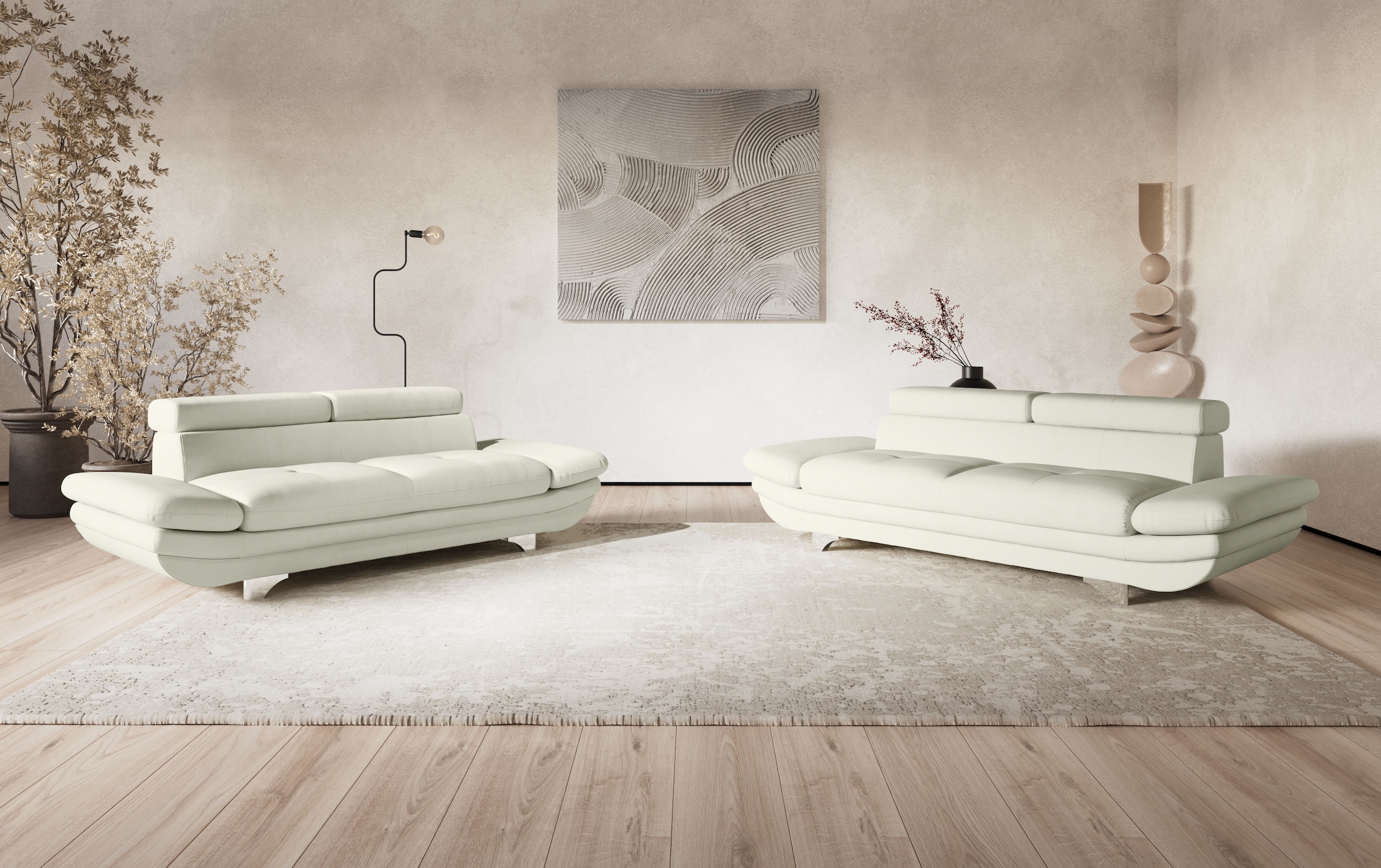 COTTA 2-Sitzer »Enterprise«, Big-Sofa, mit Armteilverstellung & Kopfteilverstellung