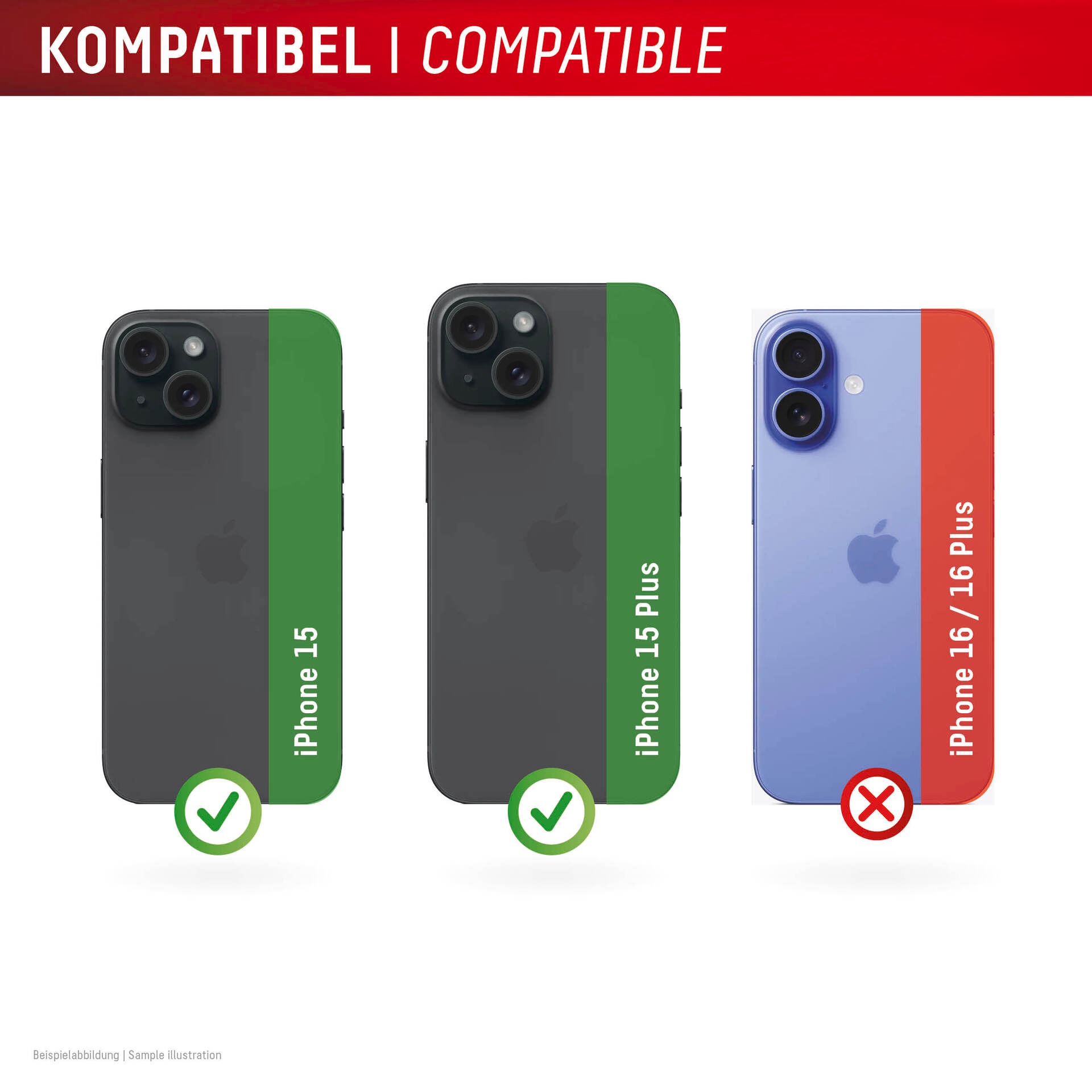 Displex Kameraschutzglas »Camera Lens Glass Single Glass Ring Protector« für Apple iPhone 15;Apple iPhone 15 Plus Packung, 2x Einzellinsen-Schutzringe,  Objektivschutz, Kameraschutz, kratz- & stossfest