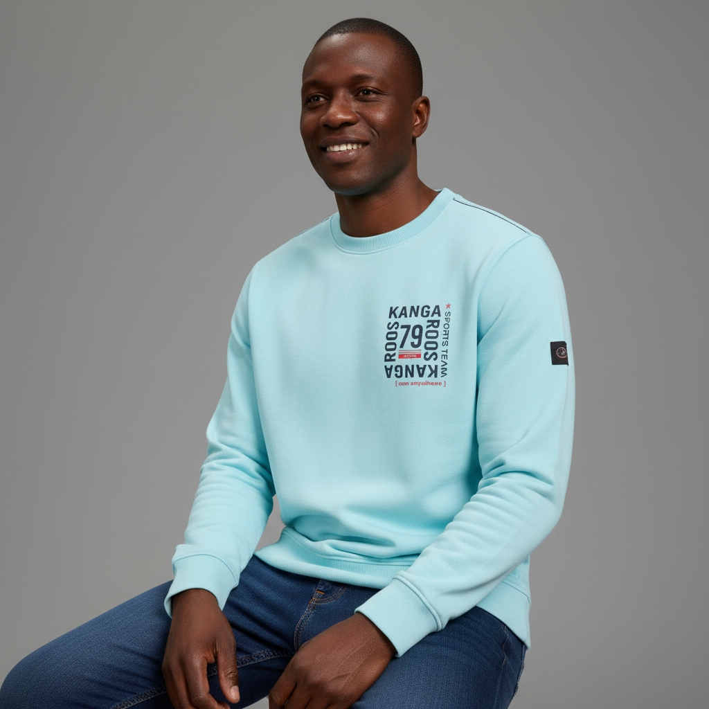 Image of KangaROOS Sweatshirt, aus angerauter Sweatware, mit Rundhalsausschnitt, Langarm-Design