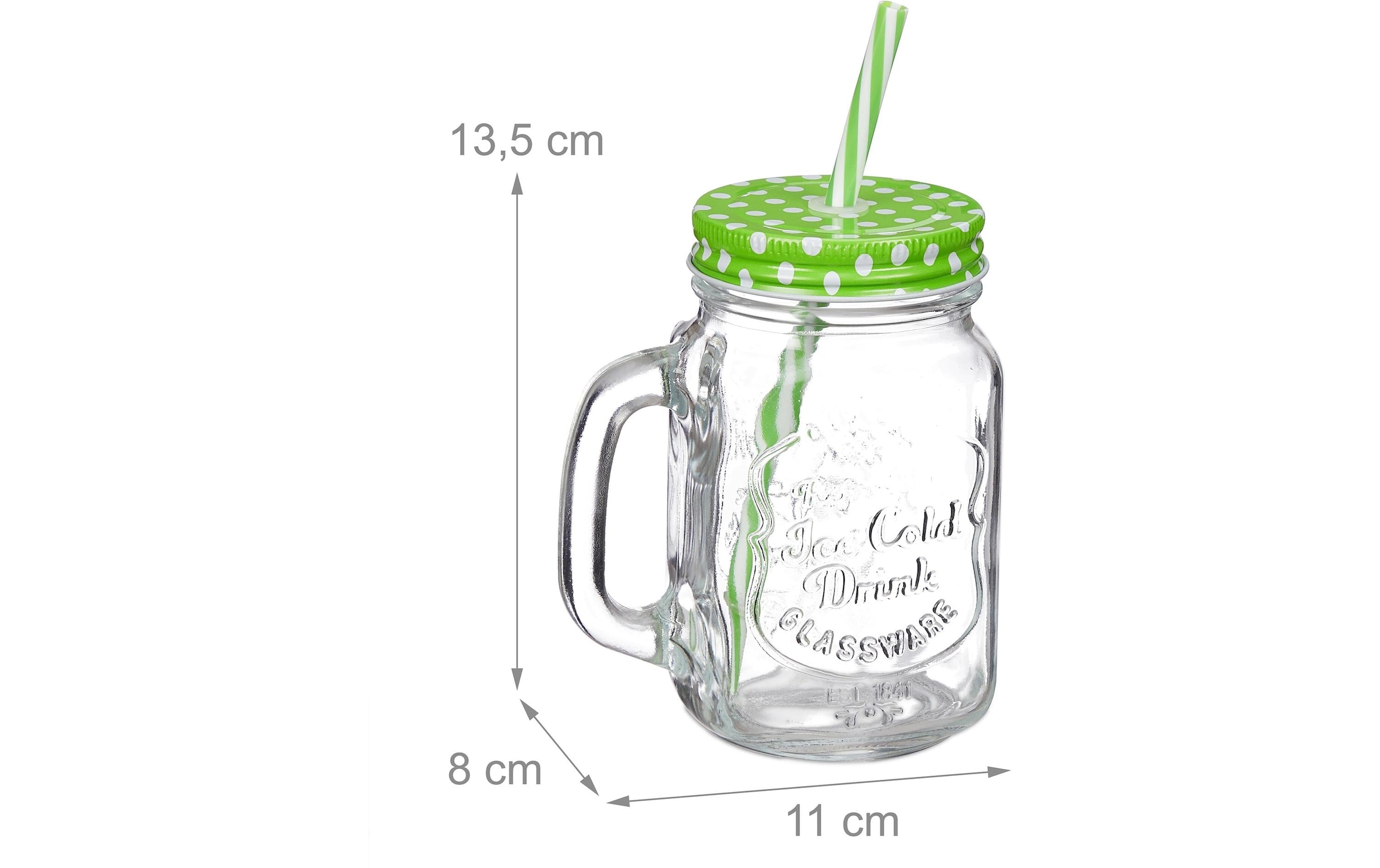 relaxdays Glas »Summer 500 ml, 12 Stück«, (12 tlg.)