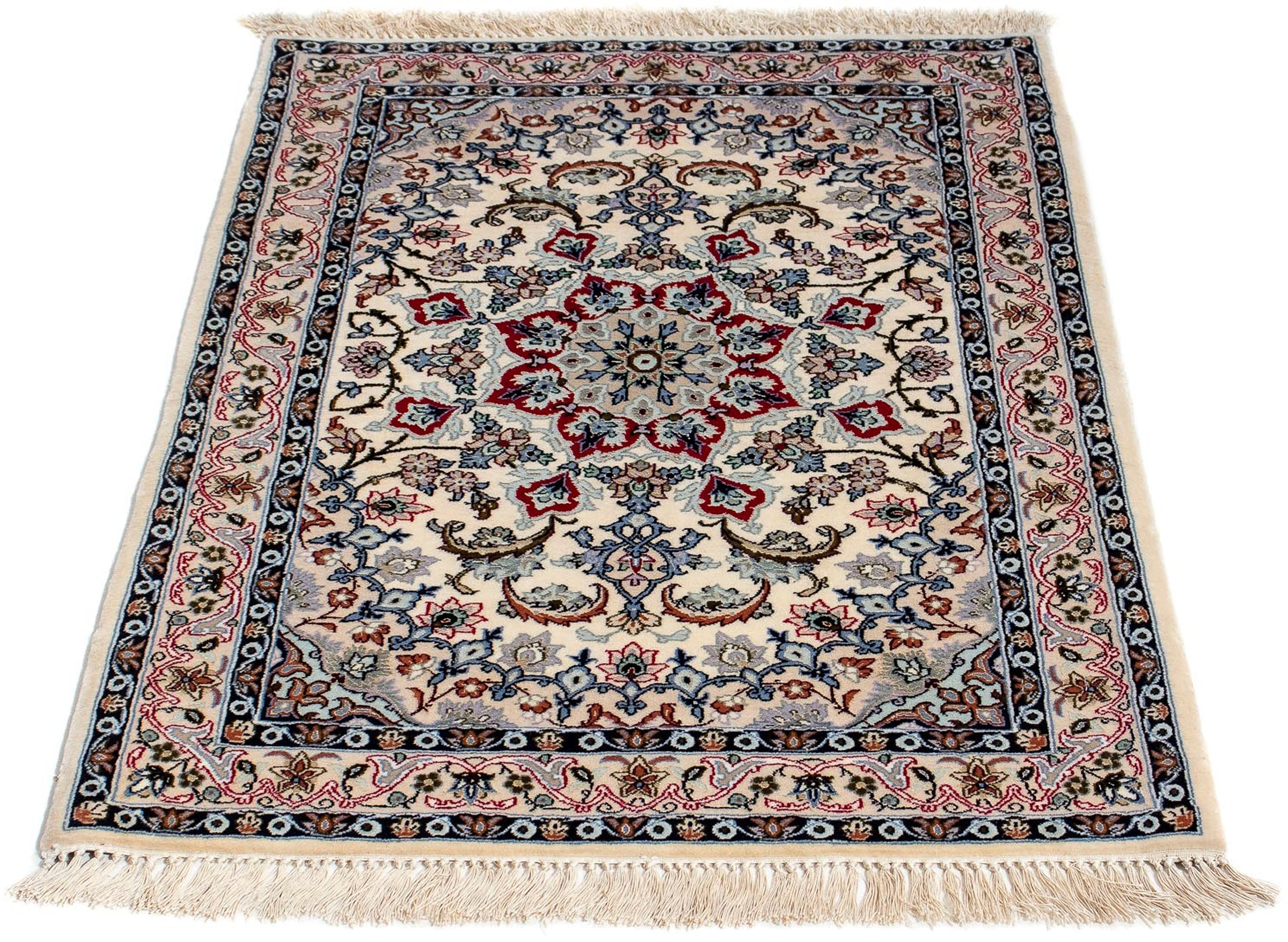Image of morgenland Orientteppich »Perser - Isfahan - Premium - 101 x 70 cm - beige«, rechteckig, 6 mm Höhe, Wohnzimmer, Handgeknüpft, Einzelstück mit Zertifikat bei Ackermann Versand Schweiz
