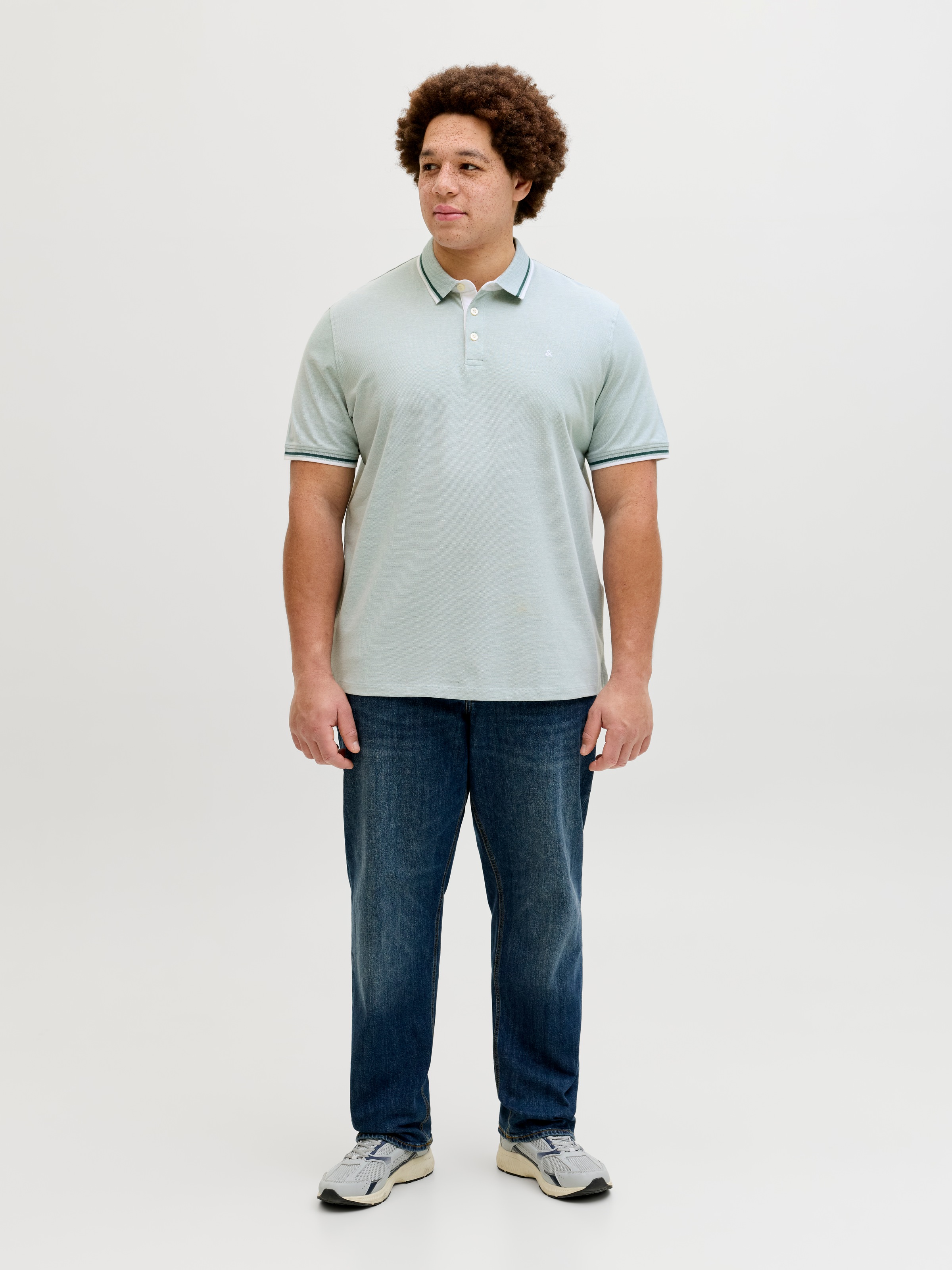 Jack & Jones PlusSize Poloshirt »JJEPAULOS POLO SS NOOS PLS« Baumwolle, regular fit