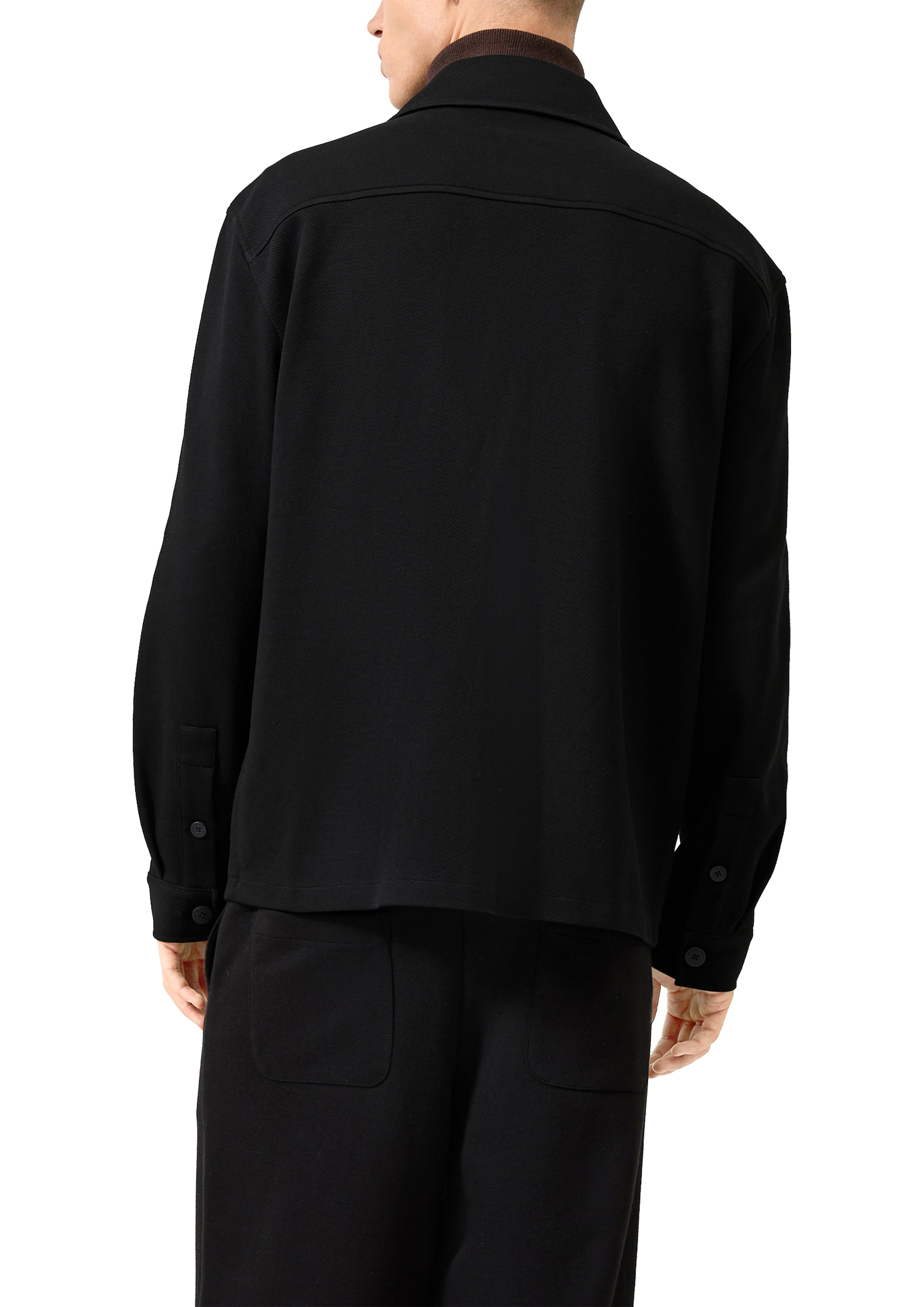 QS Langarmhemd Overshirt mit Knopfleiste und Brusttaschen / Stretch