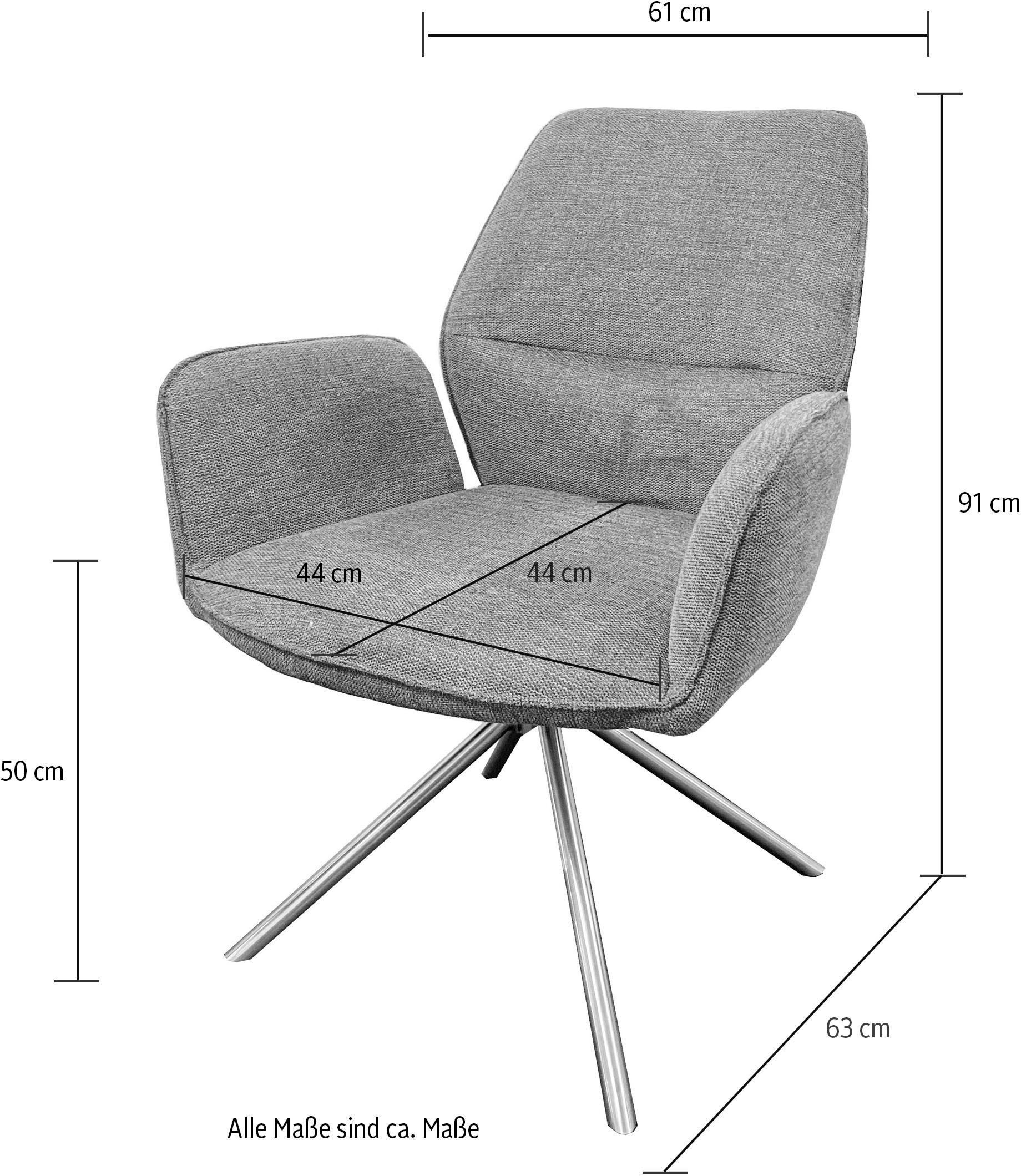 MCA furniture Esszimmerstuhl »GREYTON«, Chenille
