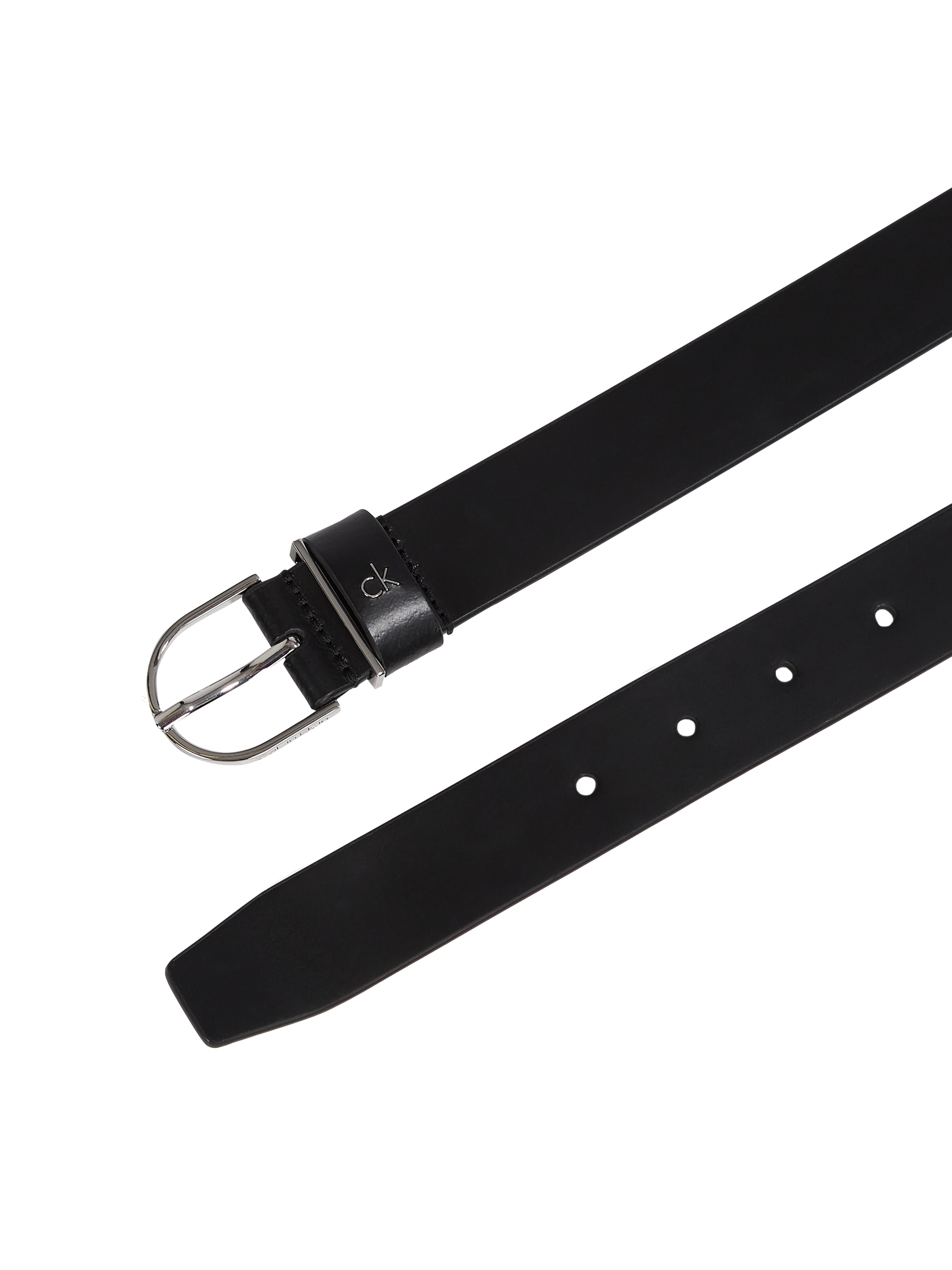 Calvin Klein Ledergürtel »CK METAL LOOP RND BUCKLE 3.0«, Logoschriftzug, Einfachdornschliesse