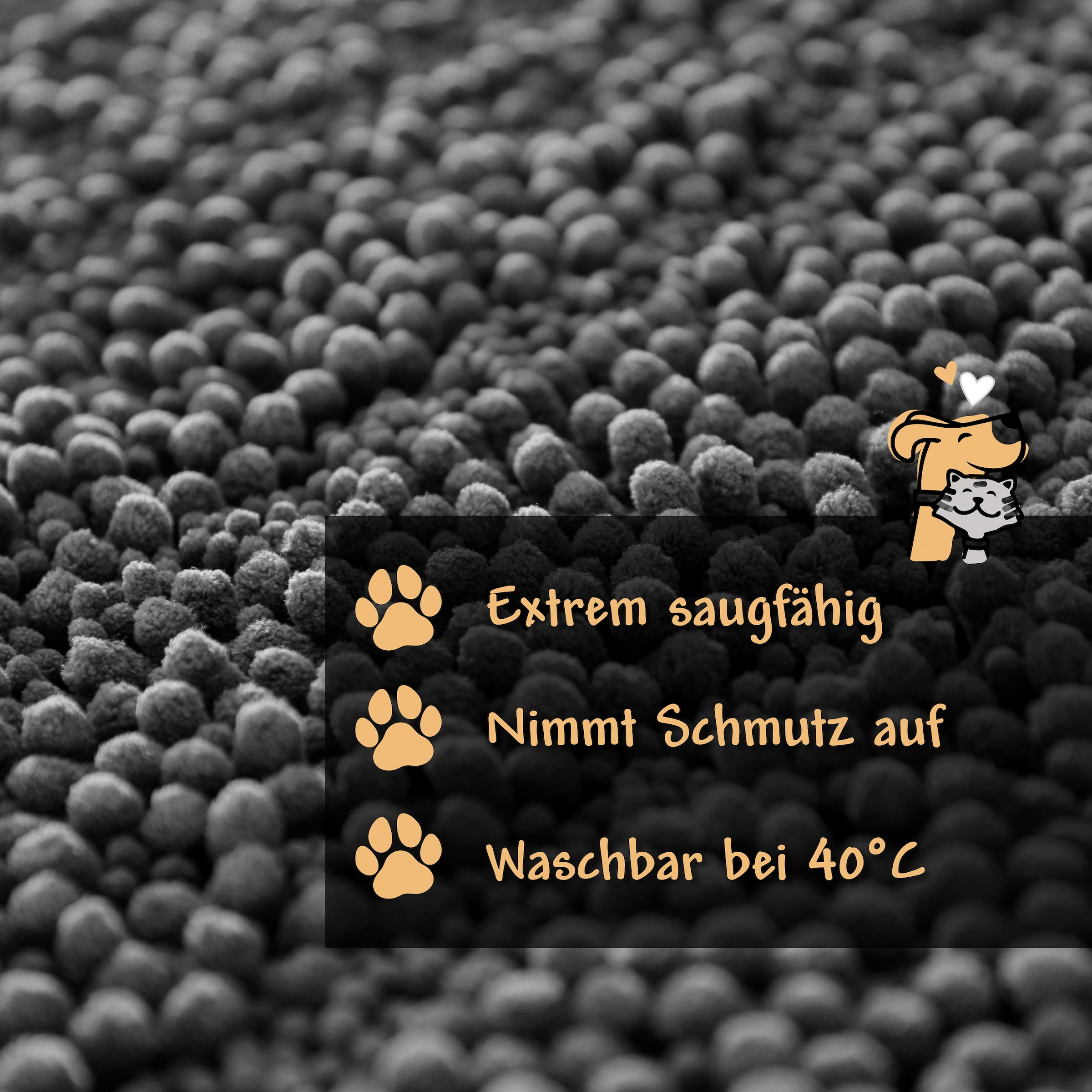 Wecon home Tapis »Cooper« Rectangulaire 22 mm Höhe Haustierteppich, rutschfest, waschbar, weicher Chenille Teppich