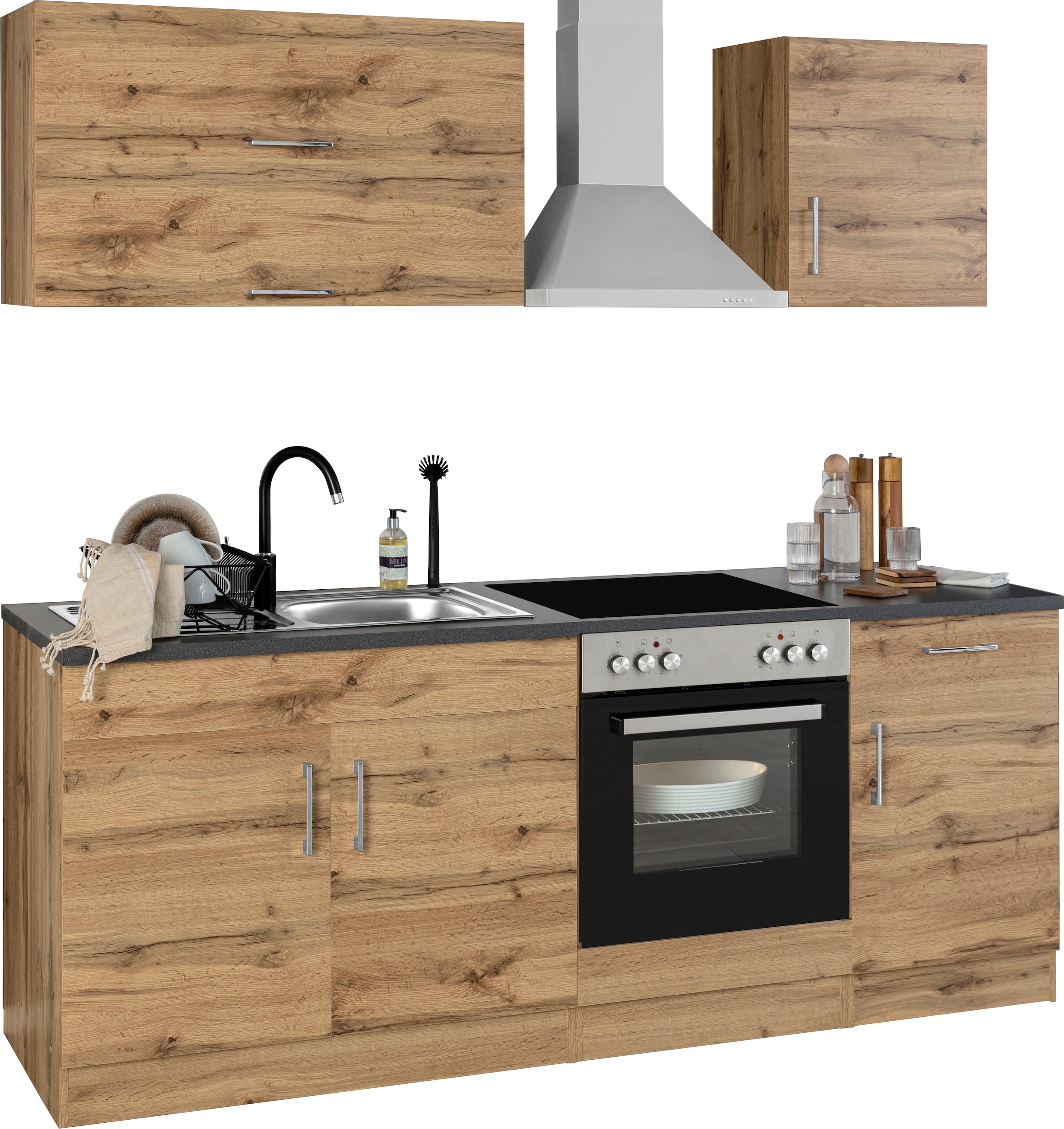 KOCHSTATION Kitchenette »KS-Colmar« sans appareils électriques, largeur 210 cm