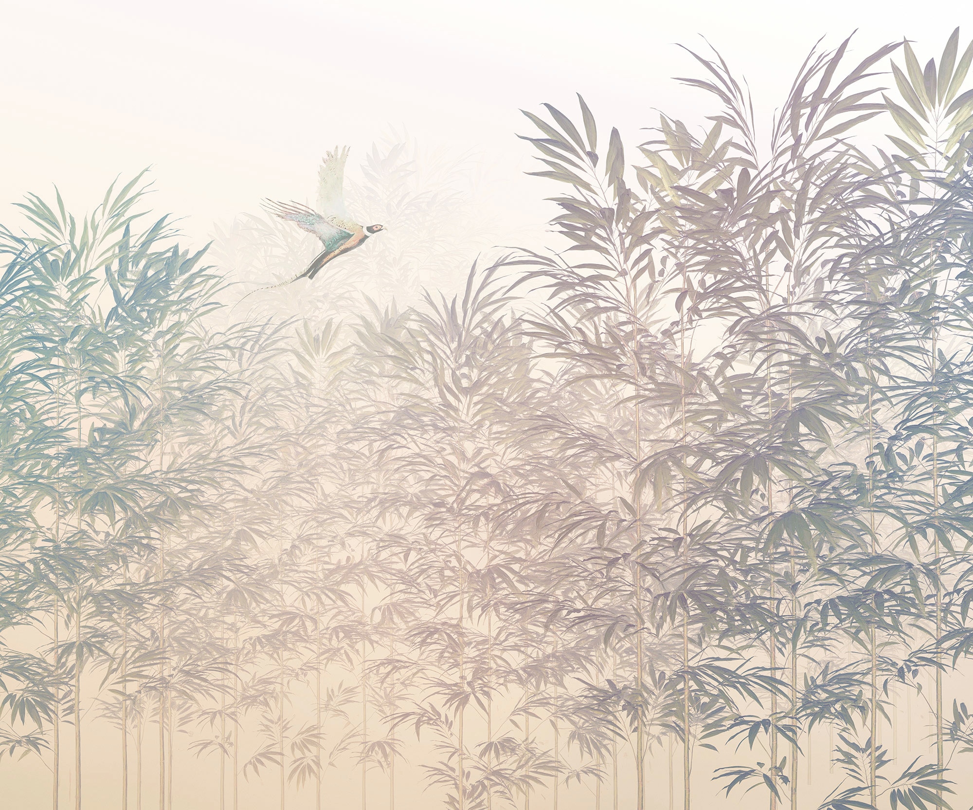 Image of Komar Vliestapete "Digitaldruck Vlies - Bamboo Paradise - Grösse 300 x 250 cm" bedruckt glatt Wohnzimmer, Schlafzimmer