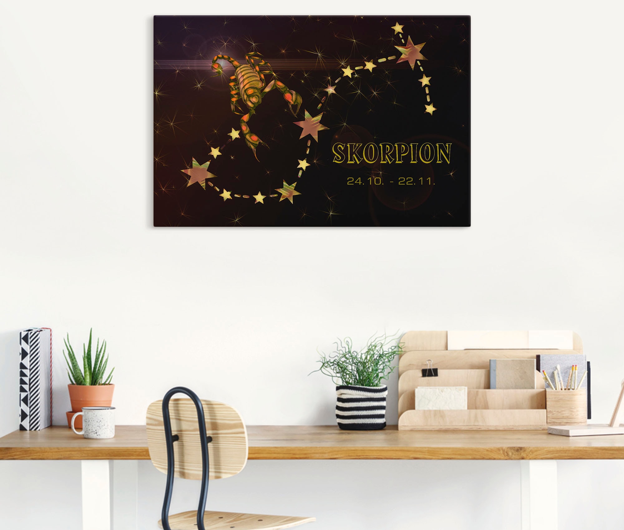 Artland Wandbild »Sternzeichen - Skorpion«, Bilder von Sternzeichen, (1 St.), als Leinwandbild, Poster in verschied. Grössen