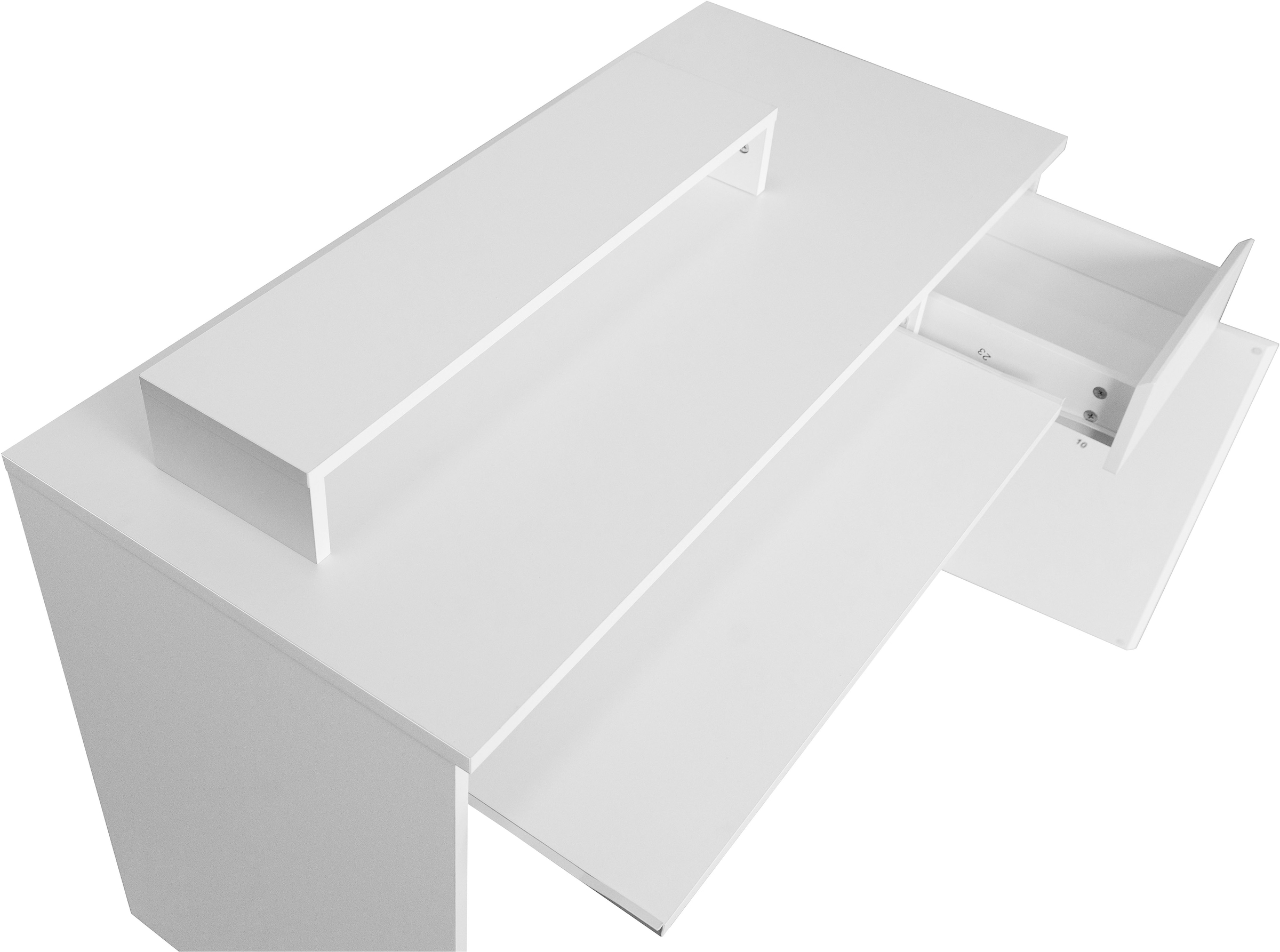 GOODproduct Schreibtisch »Jarvie« mit Tastaturauszug, mit Monitoraufsatz, mit Schublade