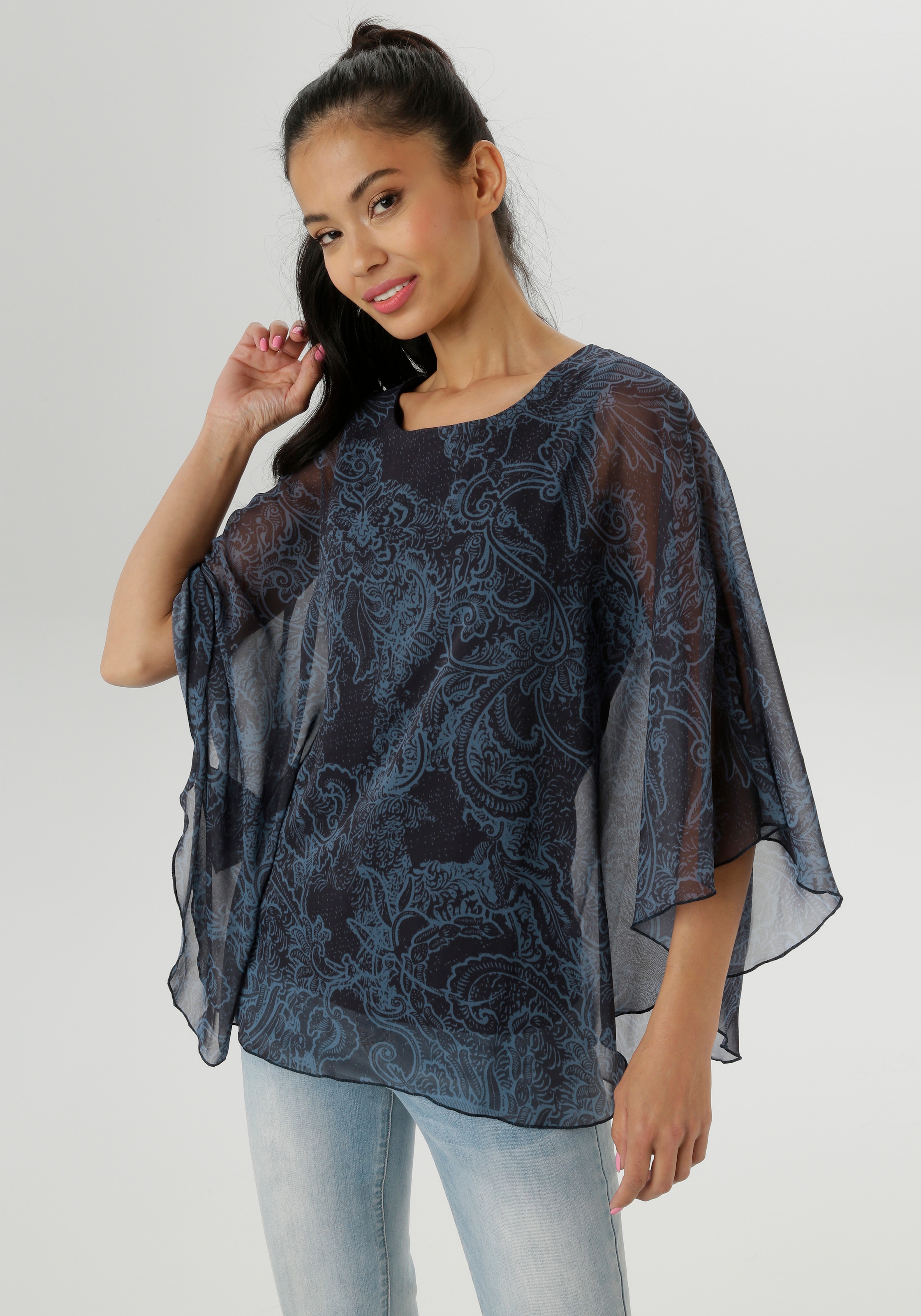 Image of Aniston SELECTED Chiffonbluse im modischen Lagenlook